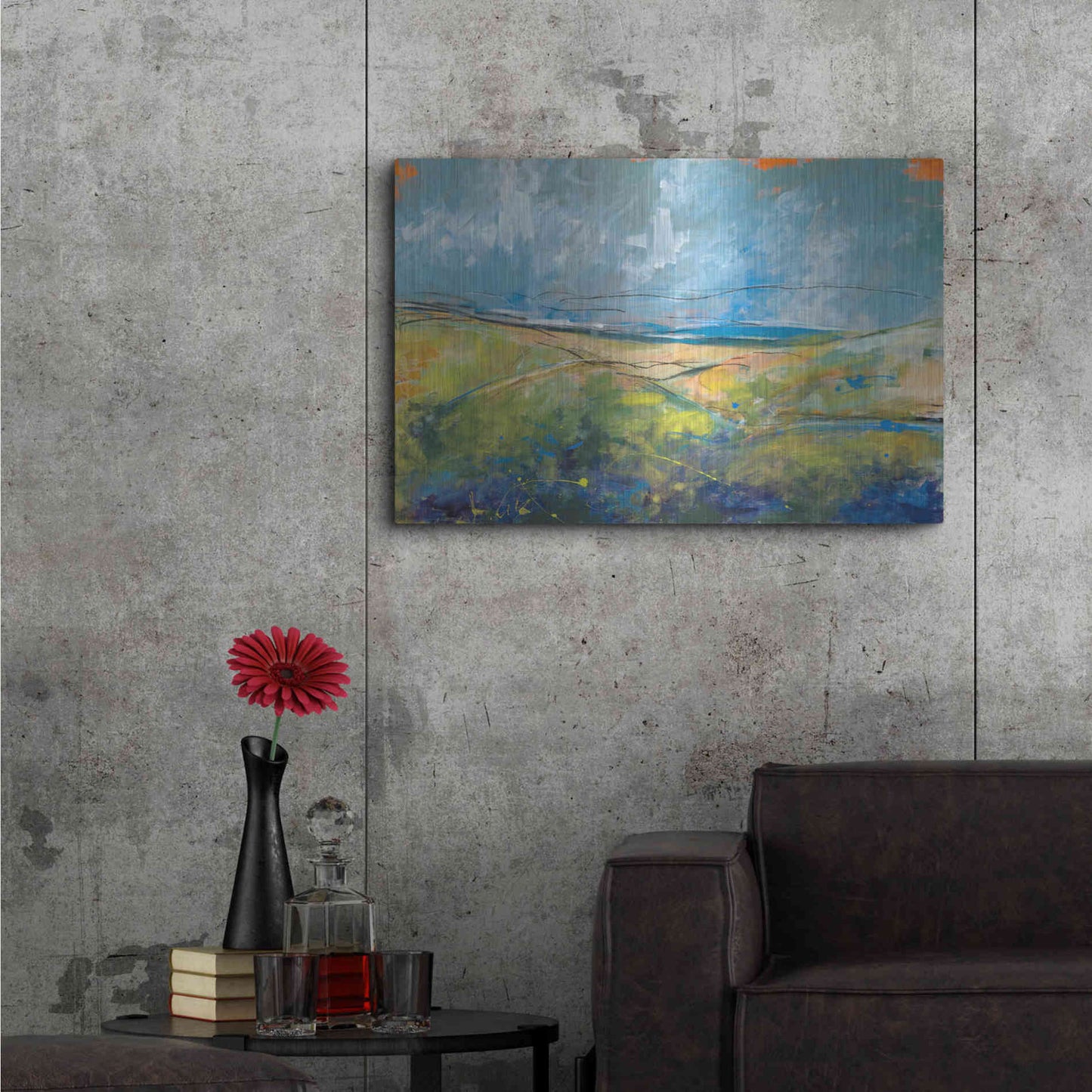 Luxe Metal Art 'Early Spring Days' by Jan Weiss, Metal Wall Art,36x24