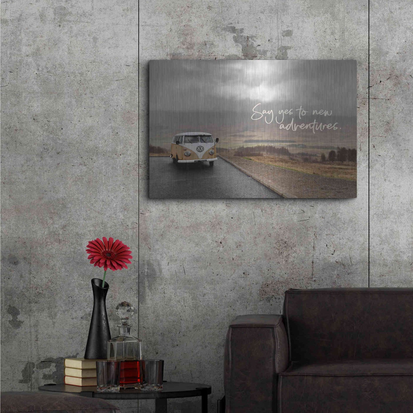Luxe Metal Art 'Say Yes to New Adventure' by Susan Ball, Metal Wall Art,36x24