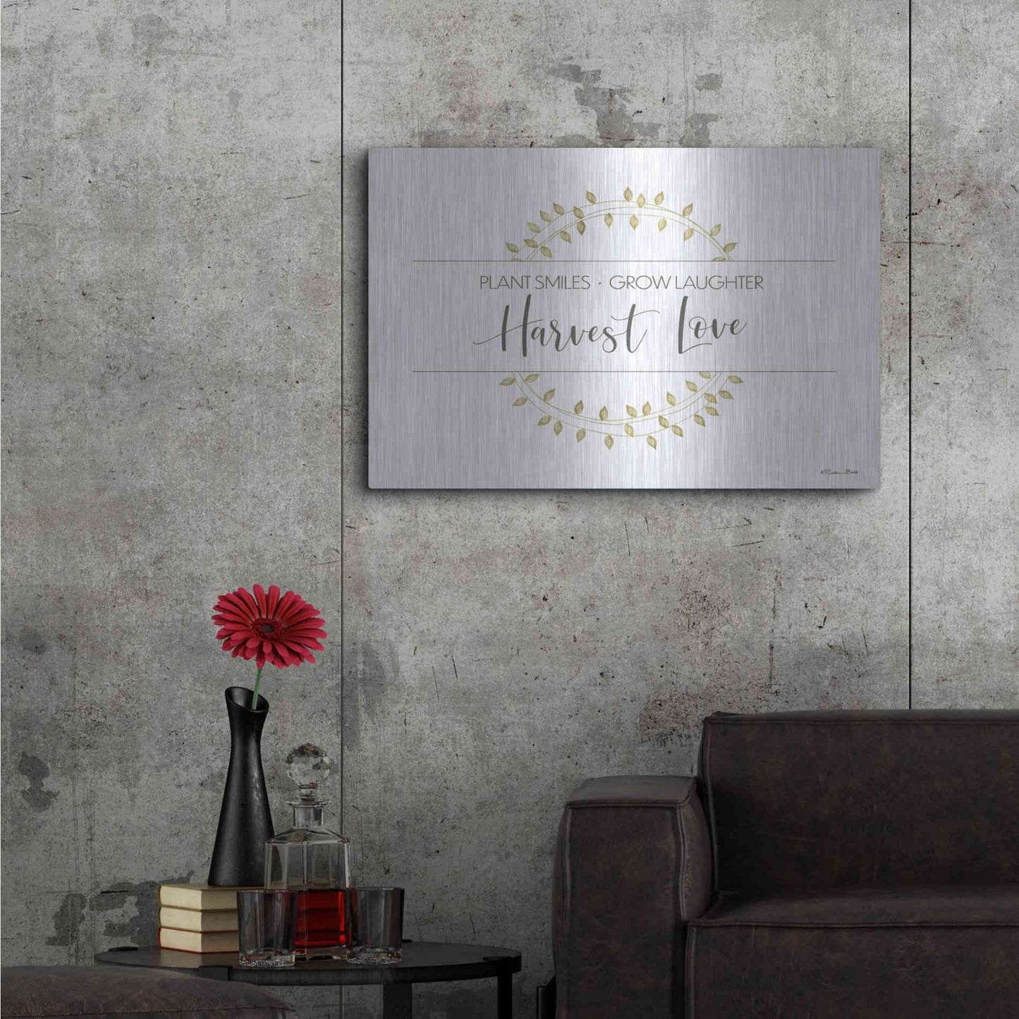 Luxe Metal Art 'Harvest Love' by Susan Ball, Metal Wall Art,36x24