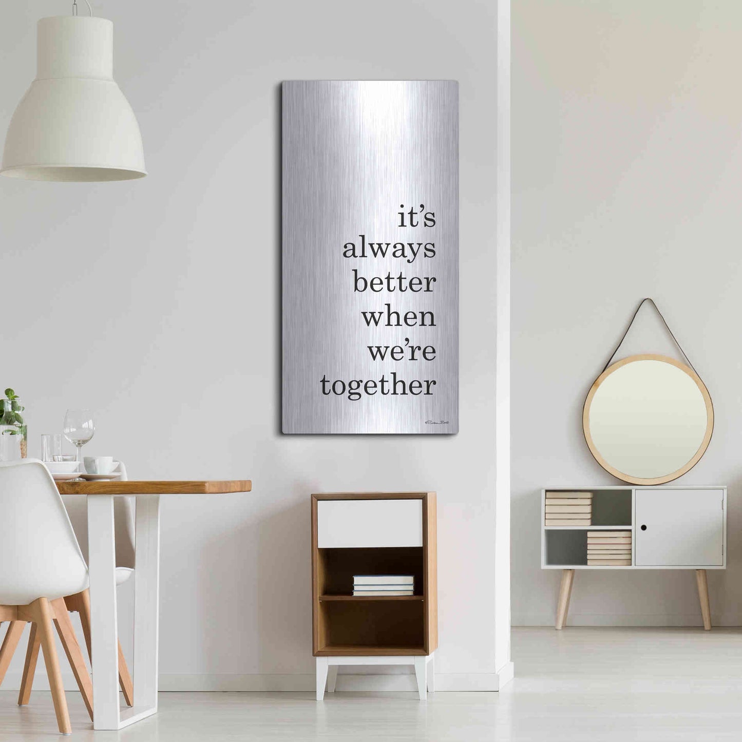 Luxe Metal Art 'Better Together' by Susan Ball, Metal Wall Art,24x48