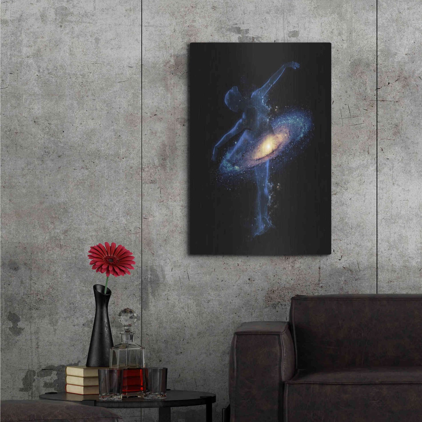 Luxe Metal Art 'Cosmic Dance' by Robert Farkas, Metal Wall Art,24x36