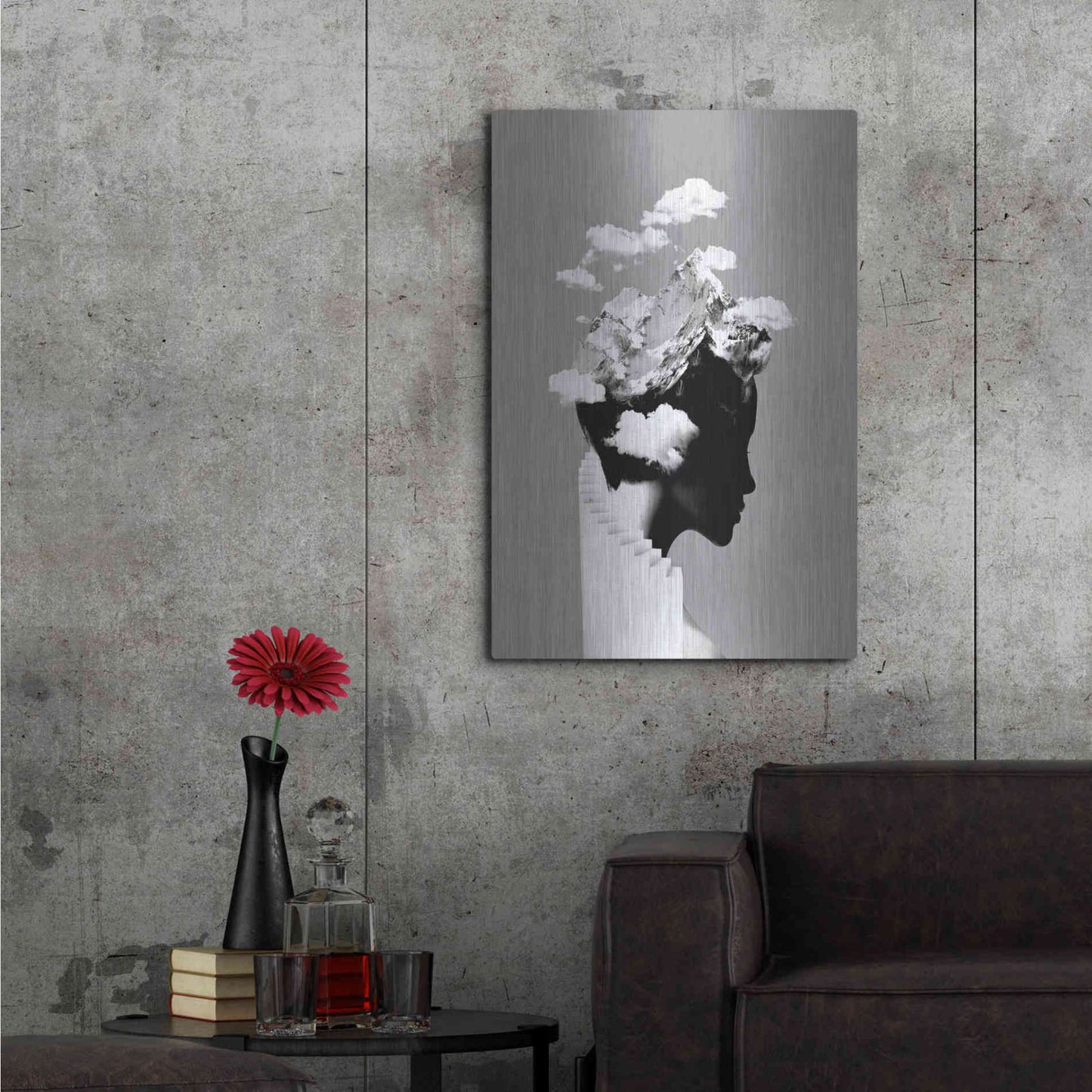 Luxe Metal Art 'It's a Cloudy Day' by Robert Farkas, Metal Wall Art,24x36