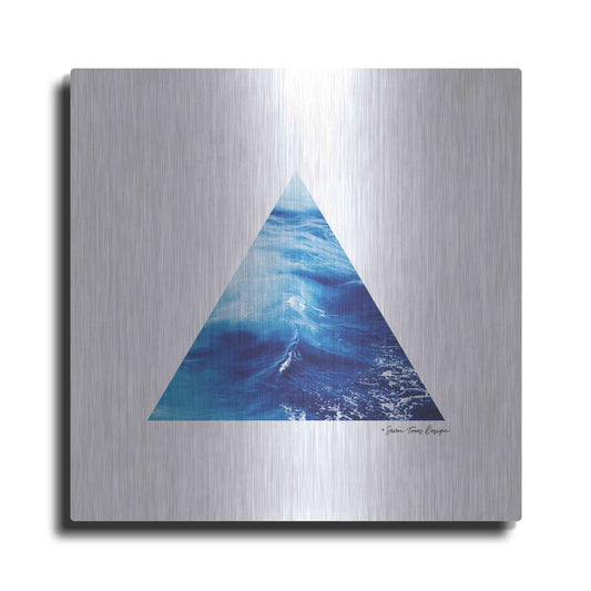 Luxe Metal Art 'Ocean Triangle' by Seven Trees Design, Metal Wall Art