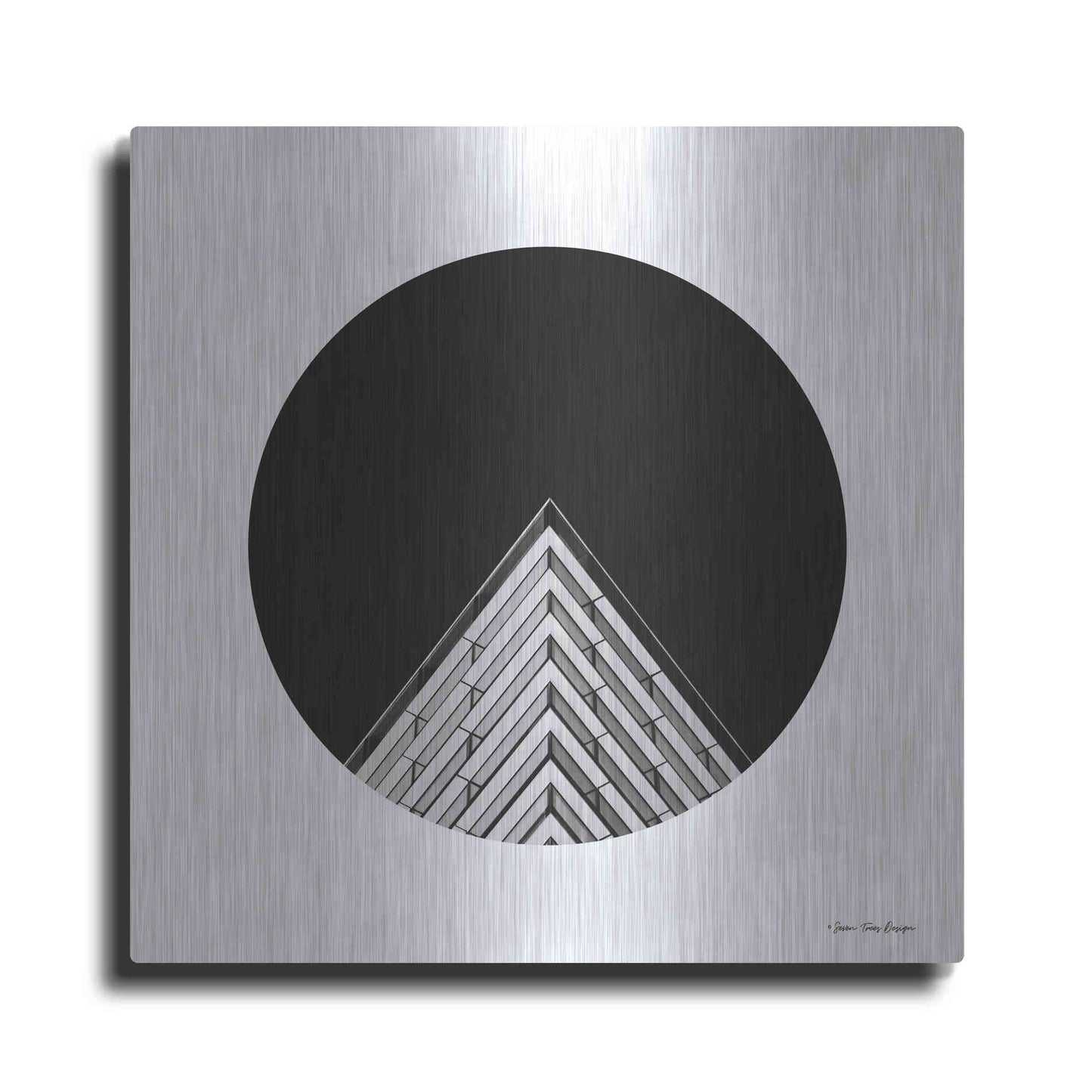 Luxe Metal Art 'Triangular Architecture' by Seven Trees Design, Metal Wall Art