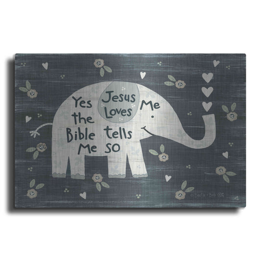 'Jesus Loves Me Elephant' by Annie LaPoint, Metal Wall Art