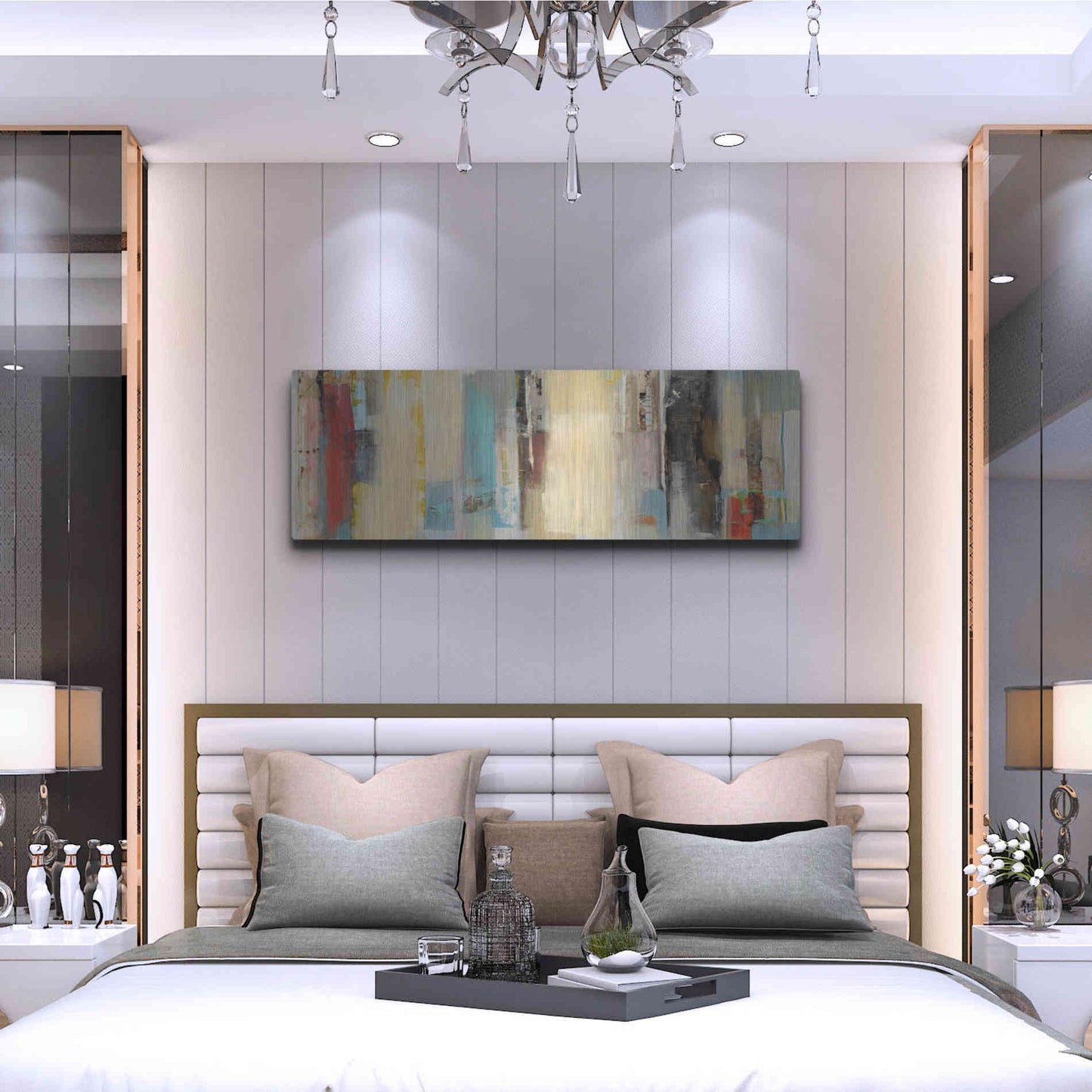 Luxe Metal Art 'Serie Caminos #11' by Ines Benedicto, Metal Wall Art,48x16