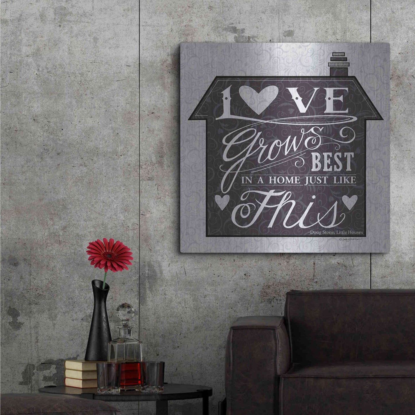 Luxe Metal Art 'In a Home' by Deb Strain, Metal Wall Art,36x36
