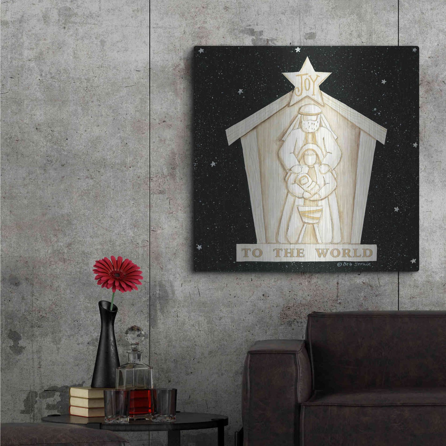 Luxe Metal Art 'Joy Manger' by Deb Strain, Metal Wall Art,36x36