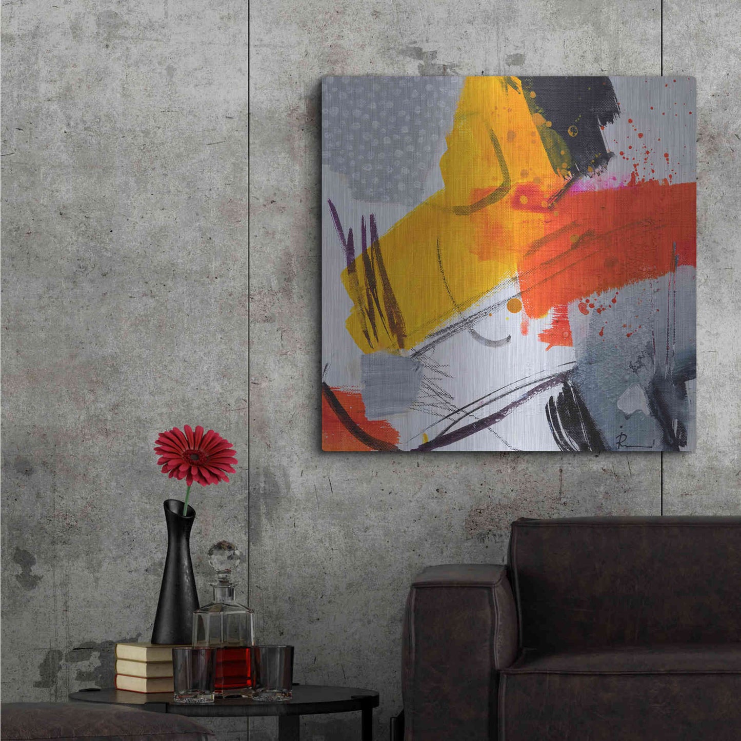 Luxe Metal Art 'Untitled 303' by Ira Ivanova, Metal Wall Art,36x36