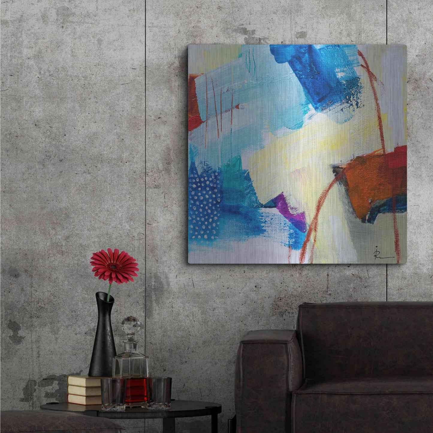 Luxe Metal Art 'Untitled 307' by Ira Ivanova, Metal Wall Art,36x36