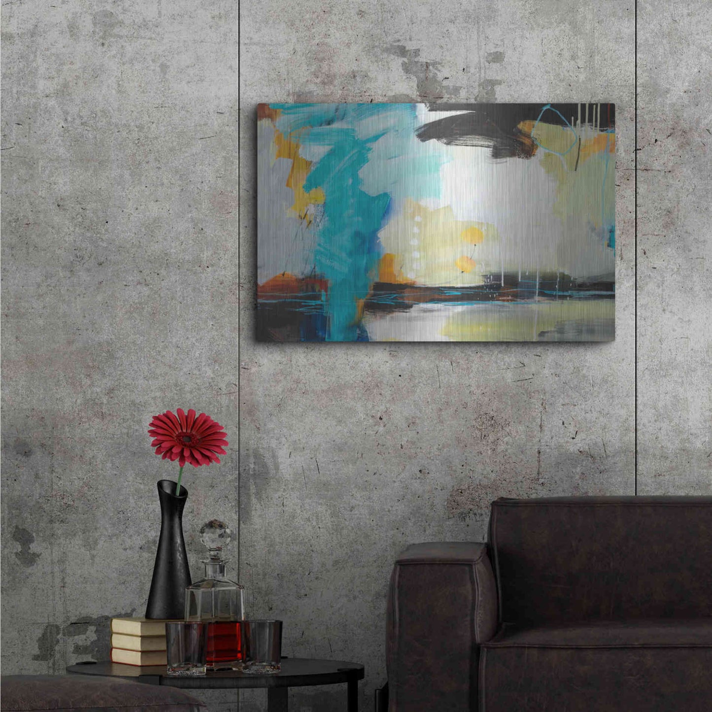 Luxe Metal Art 'Coast' by Ira Ivanova, Metal Wall Art,36x24