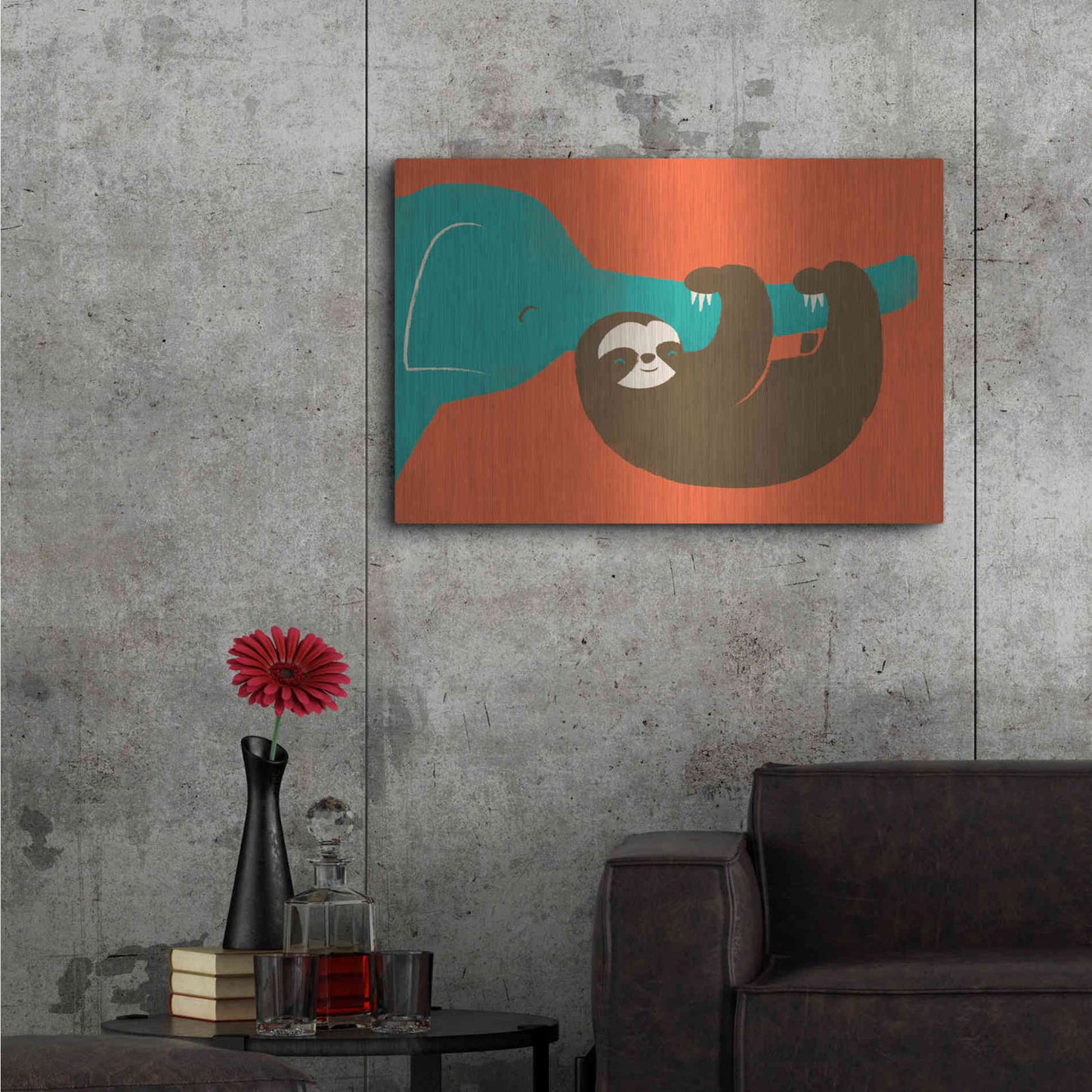 Luxe Metal Art 'Let's Hang' by Jay Fleck, Metal Wall Art,36x24
