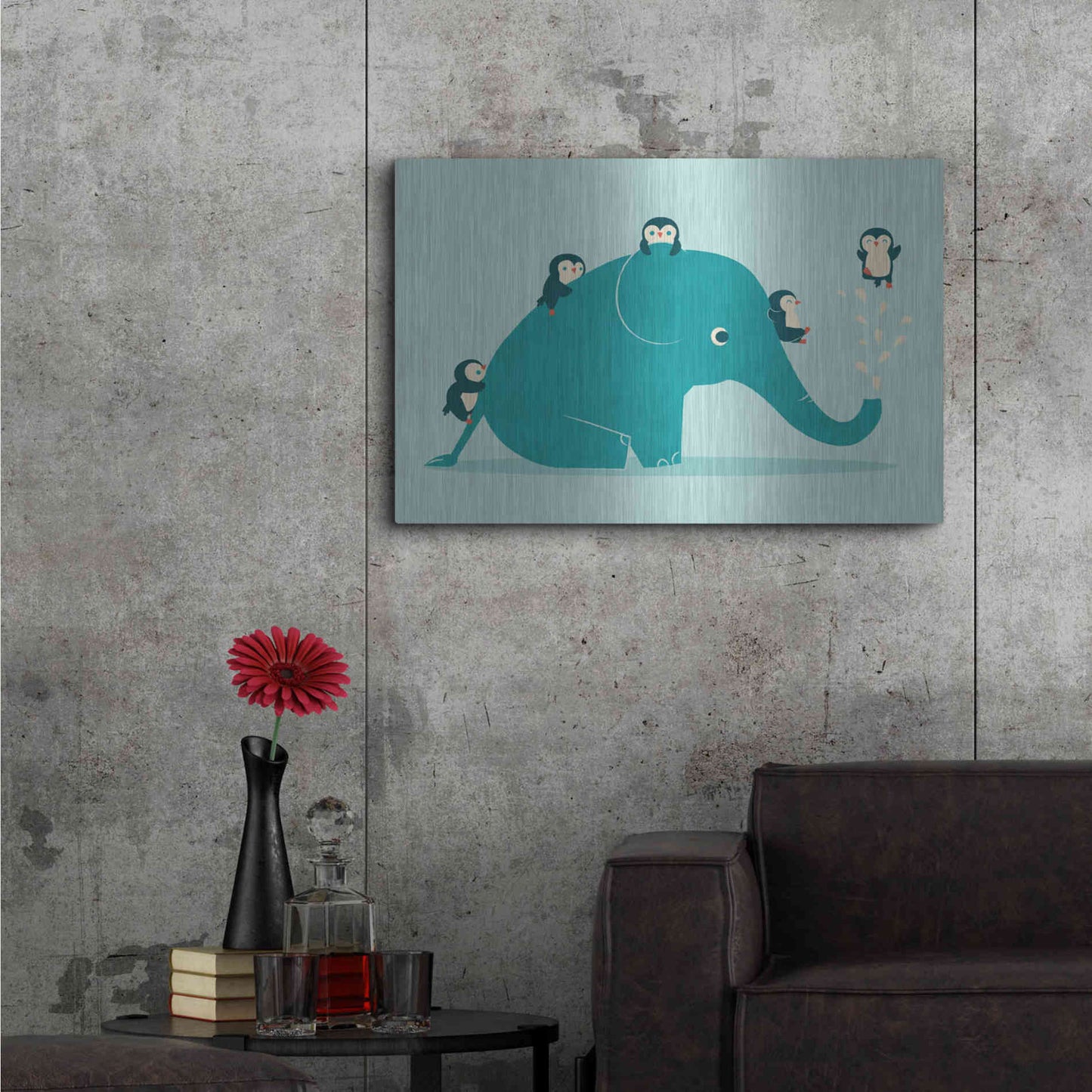 Luxe Metal Art 'Waterslide' by Jay Fleck, Metal Wall Art,36x24