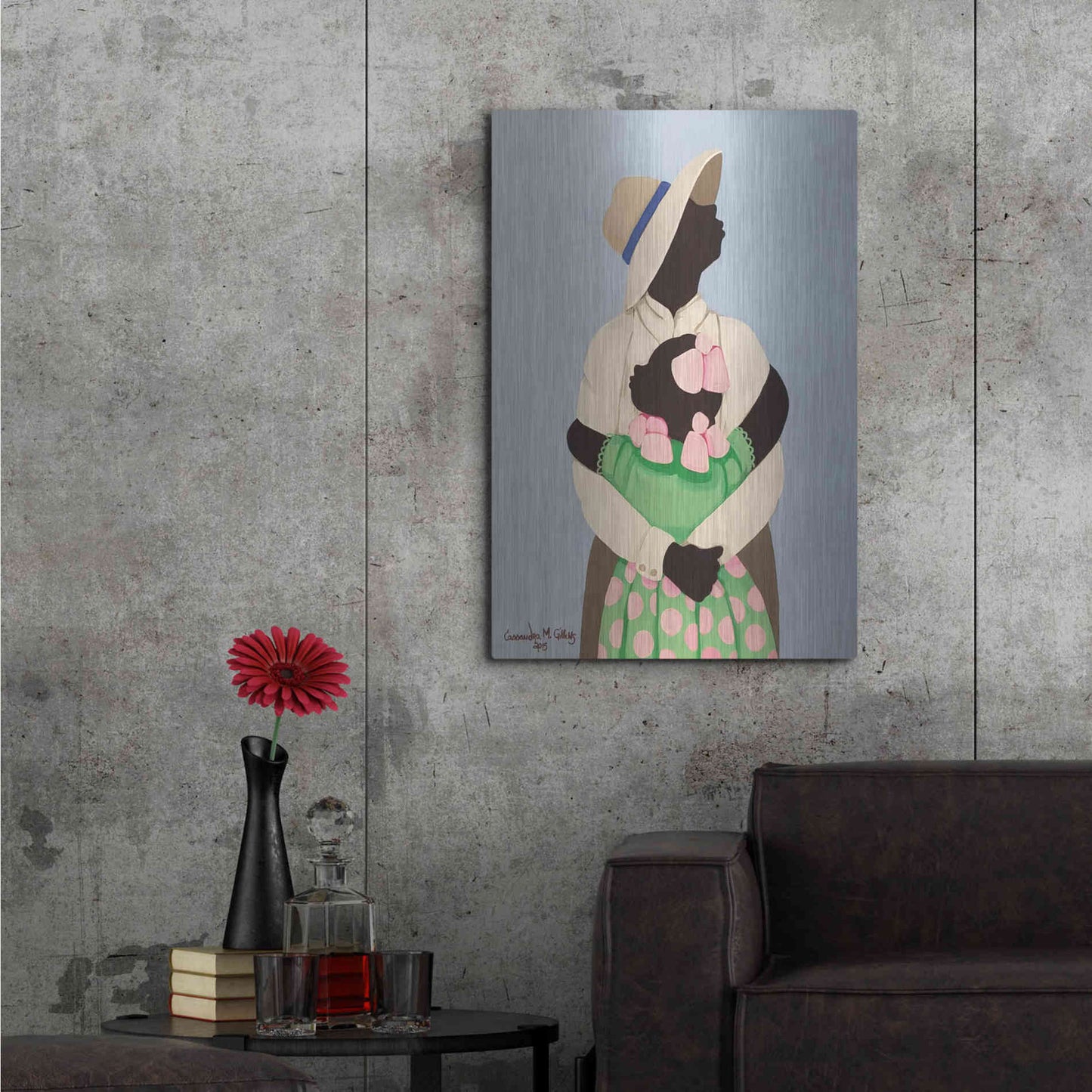 Luxe Metal Art 'Daddy' by Cassandra Gillens, Metal Wall Art,24x36