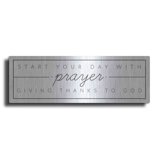 Luxe Metal Art 'Start Your Day with Prayer' by Lux + Me Designs, Metal Wall Art