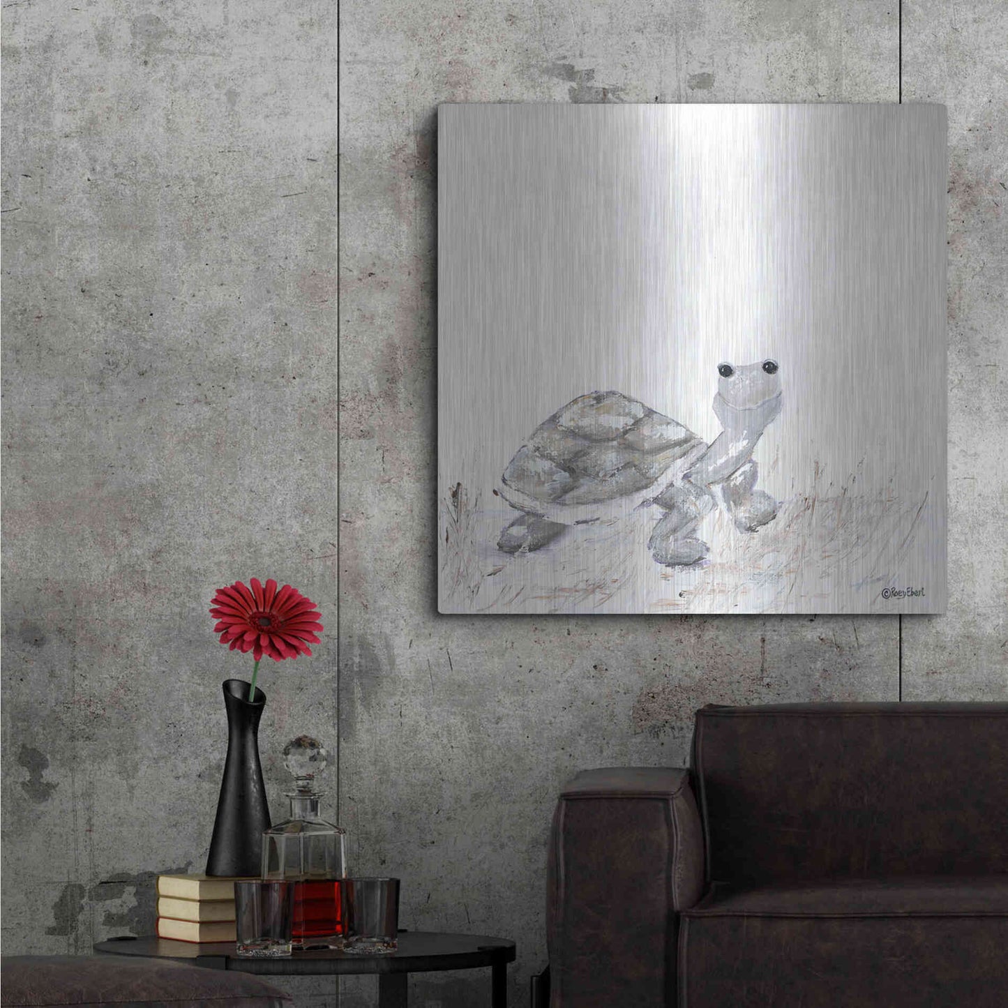 Luxe Metal Art 'Hi Little One' by Roey Ebert, Metal Wall Art,36x36