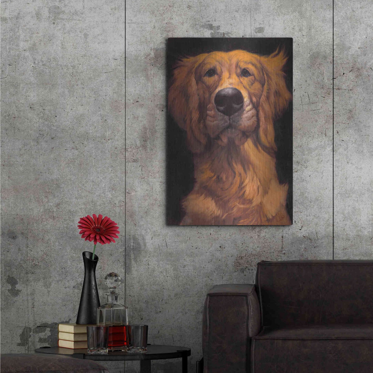 Luxe Metal Art 'Golden' by Thomas Fluharty, Metal Wall Art,24x36