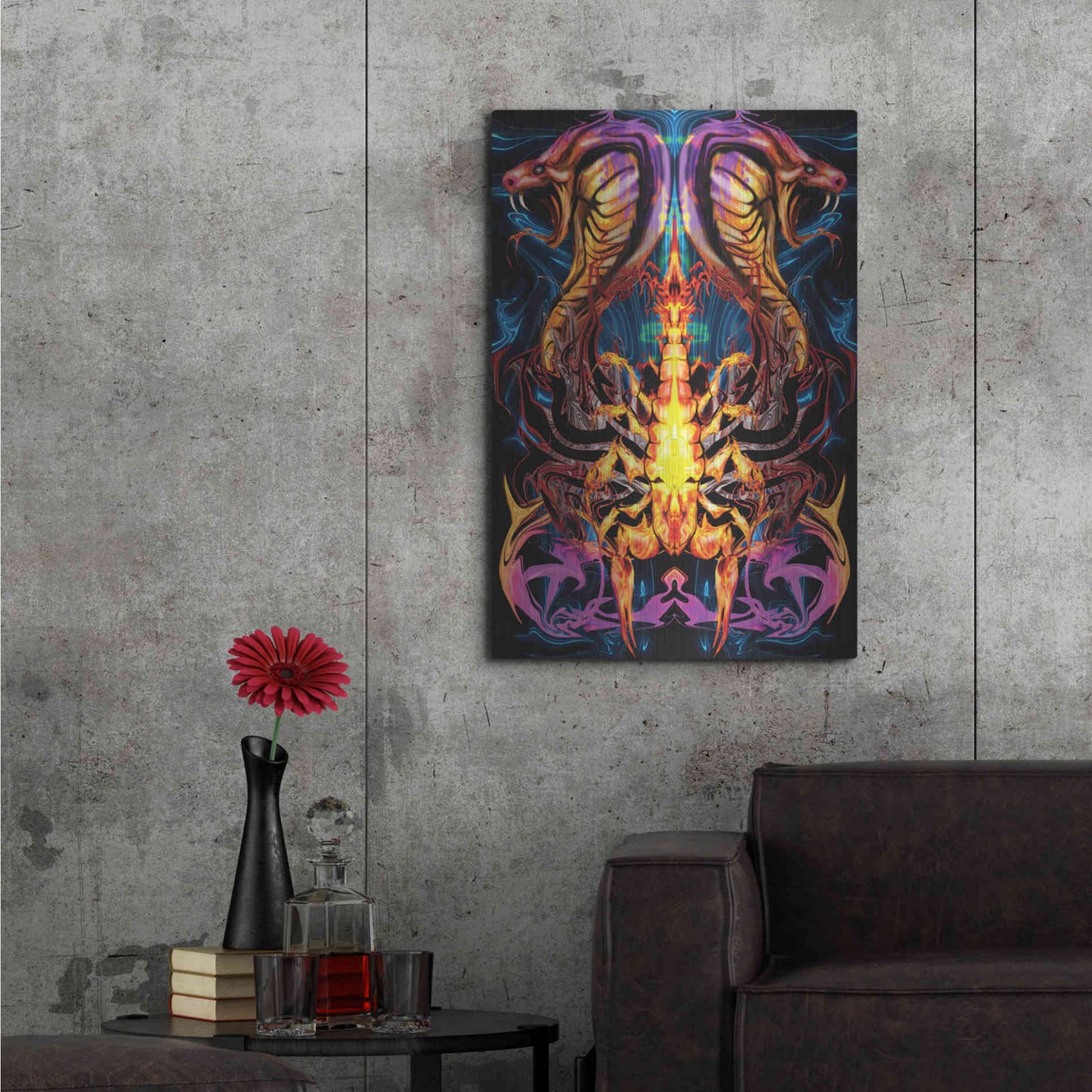 Luxe Metal Art 'Posion' by Michael Stewart, Metal Wall Art,24x36