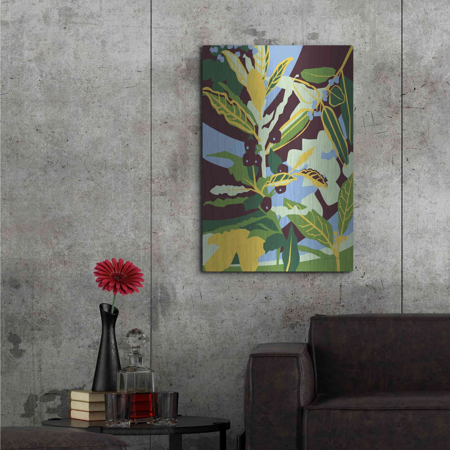 Luxe Metal Art 'Bay Leaf' by Megan Gallagher, Metal Wall Art,24x36