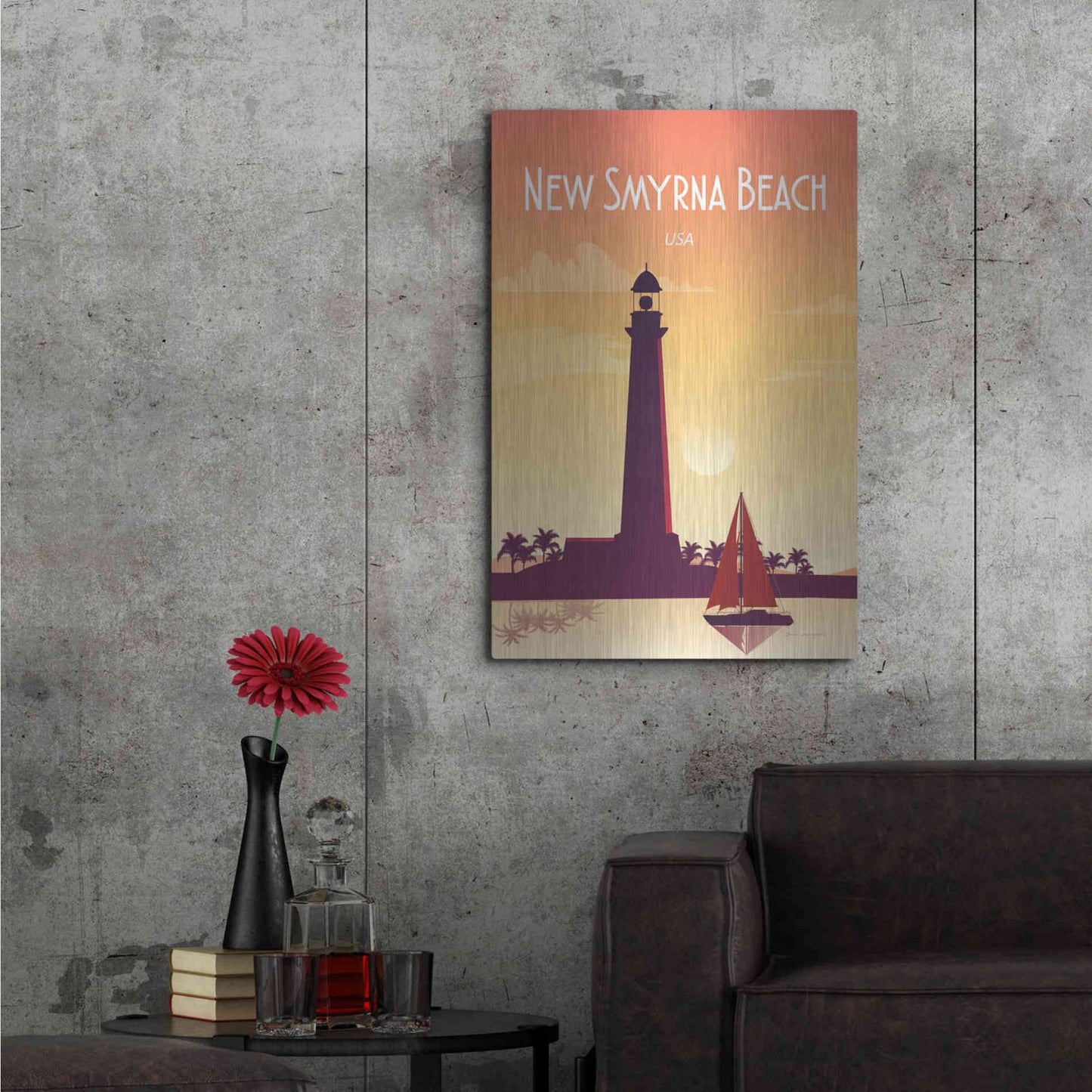 Luxe Metal Art 'New Smyrna Beach' by Omar Escalante, Metal Wall Art,24x36