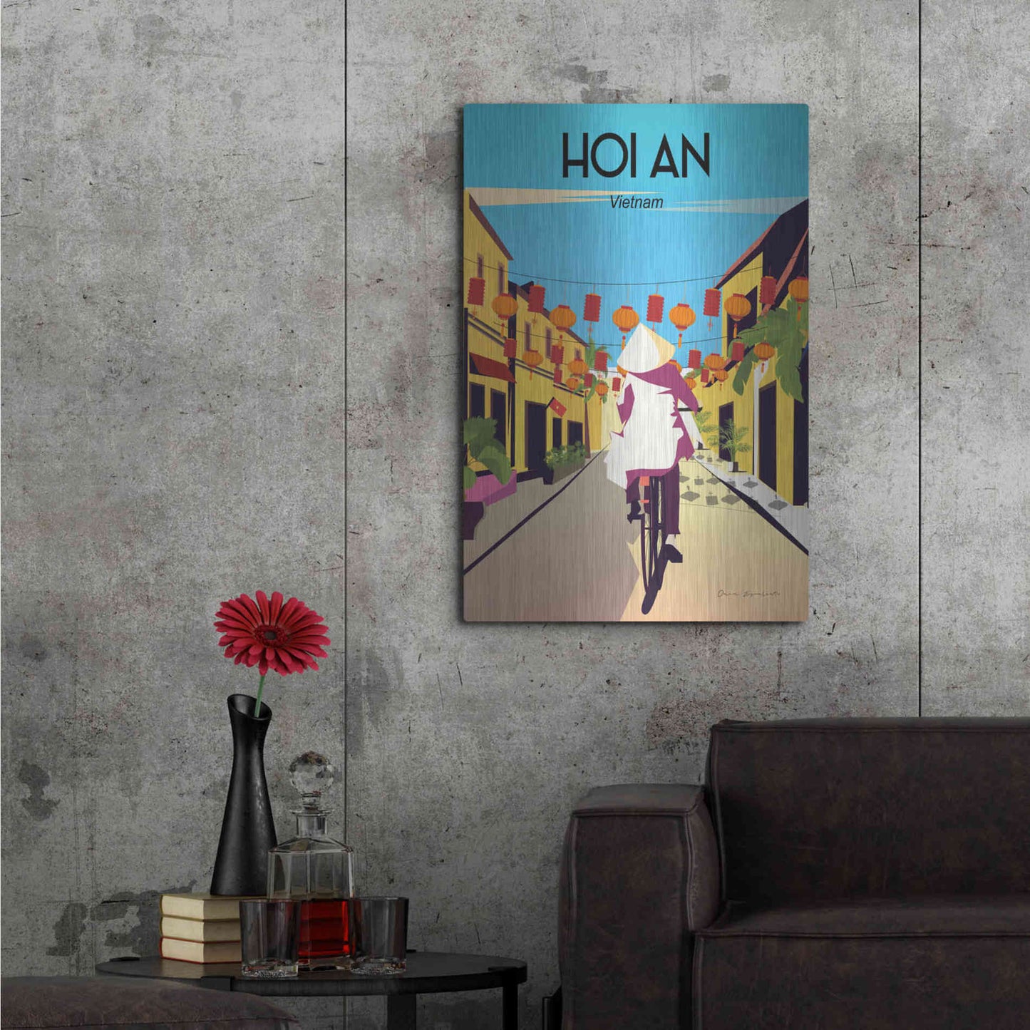 Luxe Metal Art 'Hoi An Vietnam' by Omar Escalante, Metal Wall Art,24x36