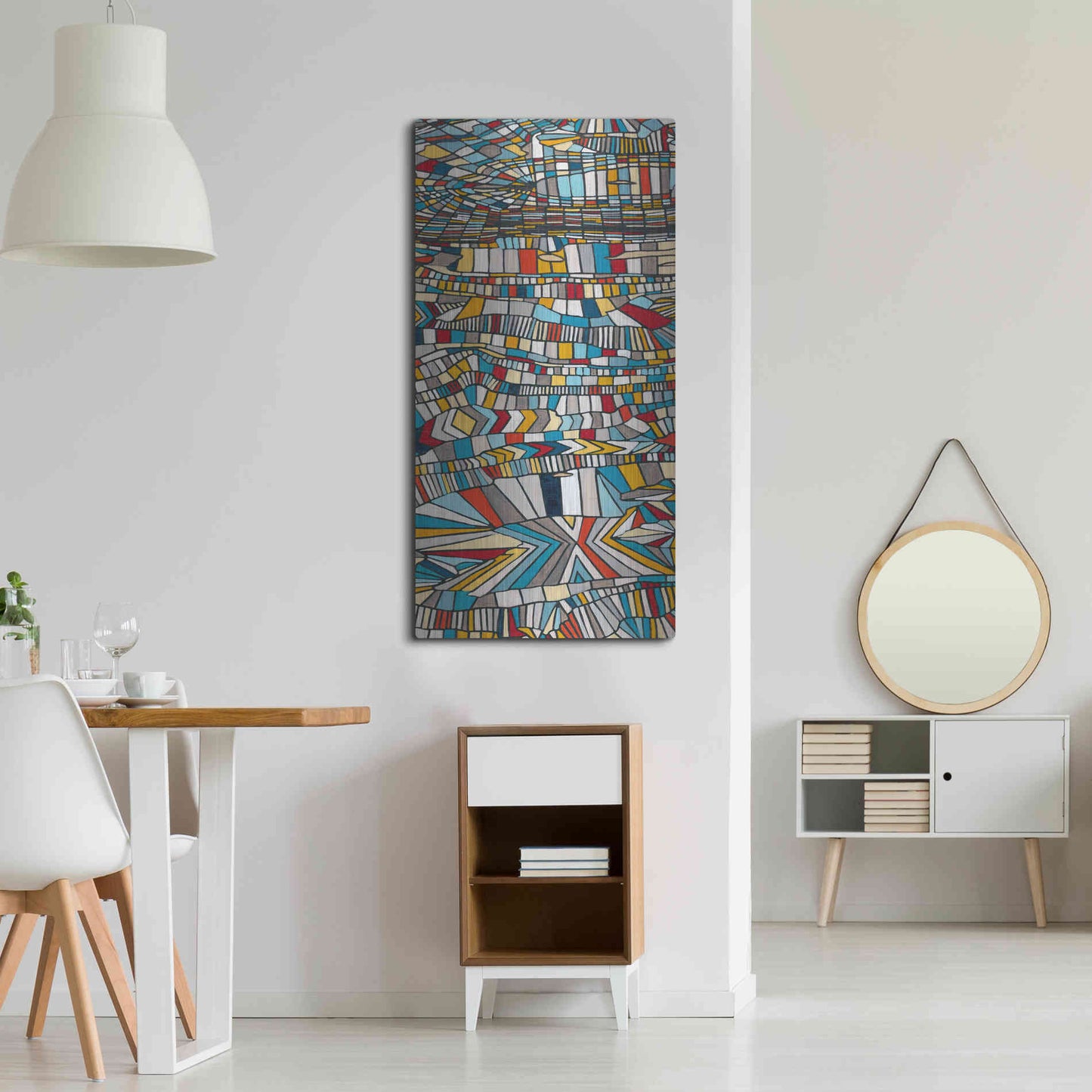 Luxe Metal Art 'Primary Grain II' by Nikki Galapon, Metal Wall Art,24x48