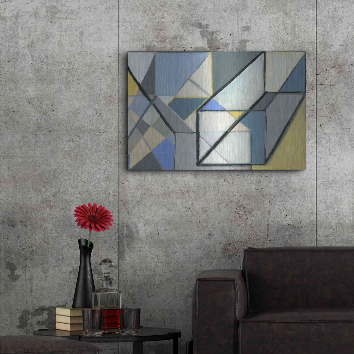 Luxe Metal Art 'Cuboid' by Nikki Galapon, Metal Wall Art,36x24