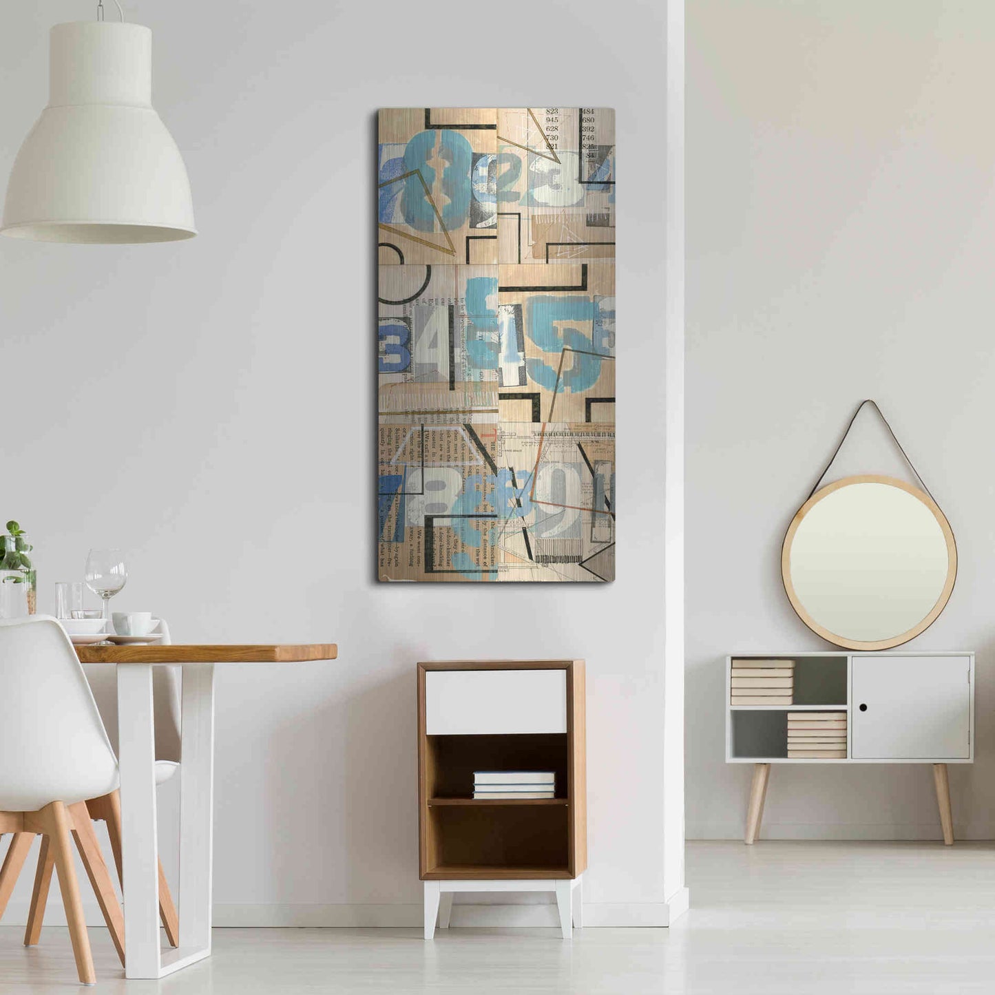 Luxe Metal Art 'Numbers II' by Nikki Galapon, Metal Wall Art,24x48