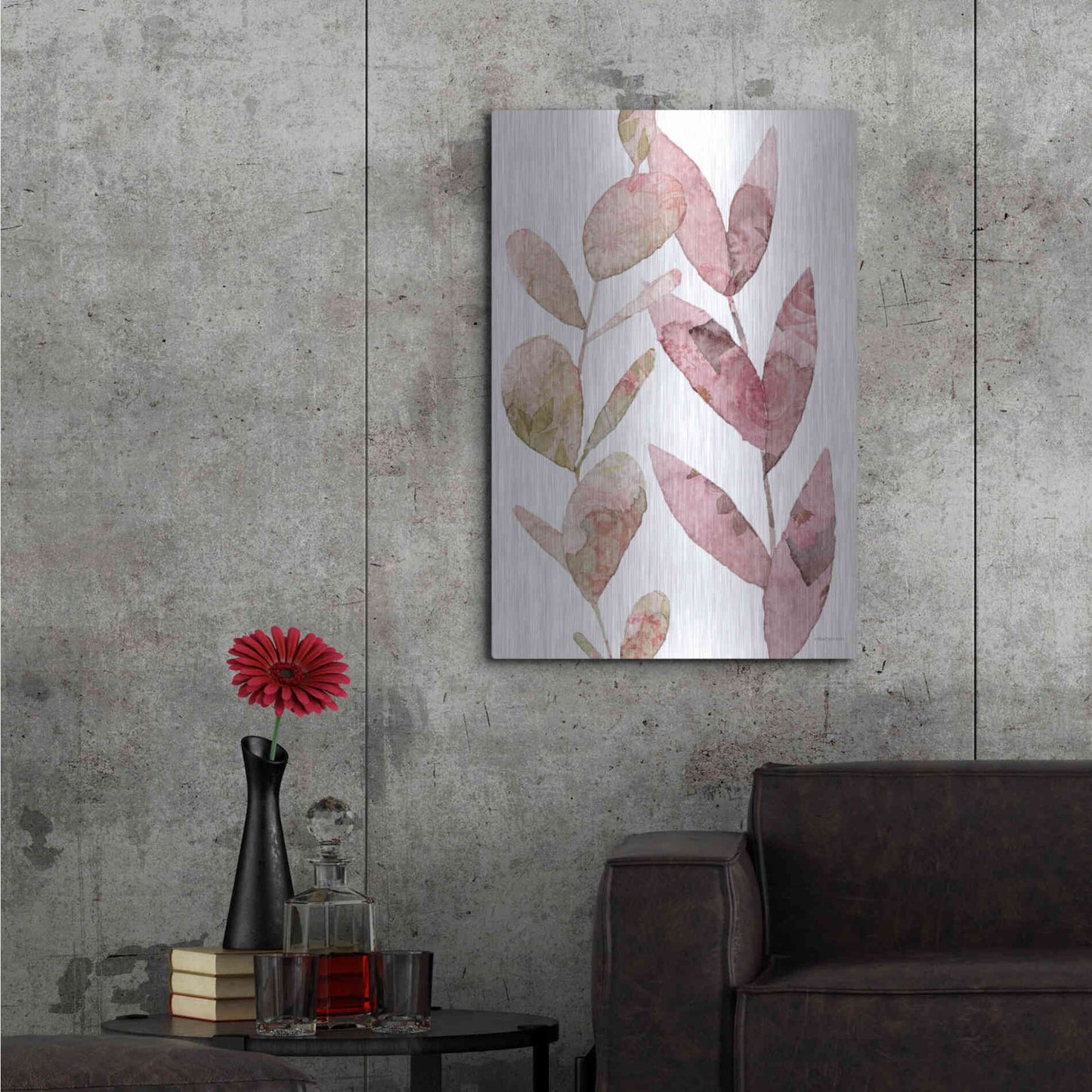 Luxe Metal Art 'Meadow Flora Botanical I' by Bluebird Barn, Metal Wall Art,24x36