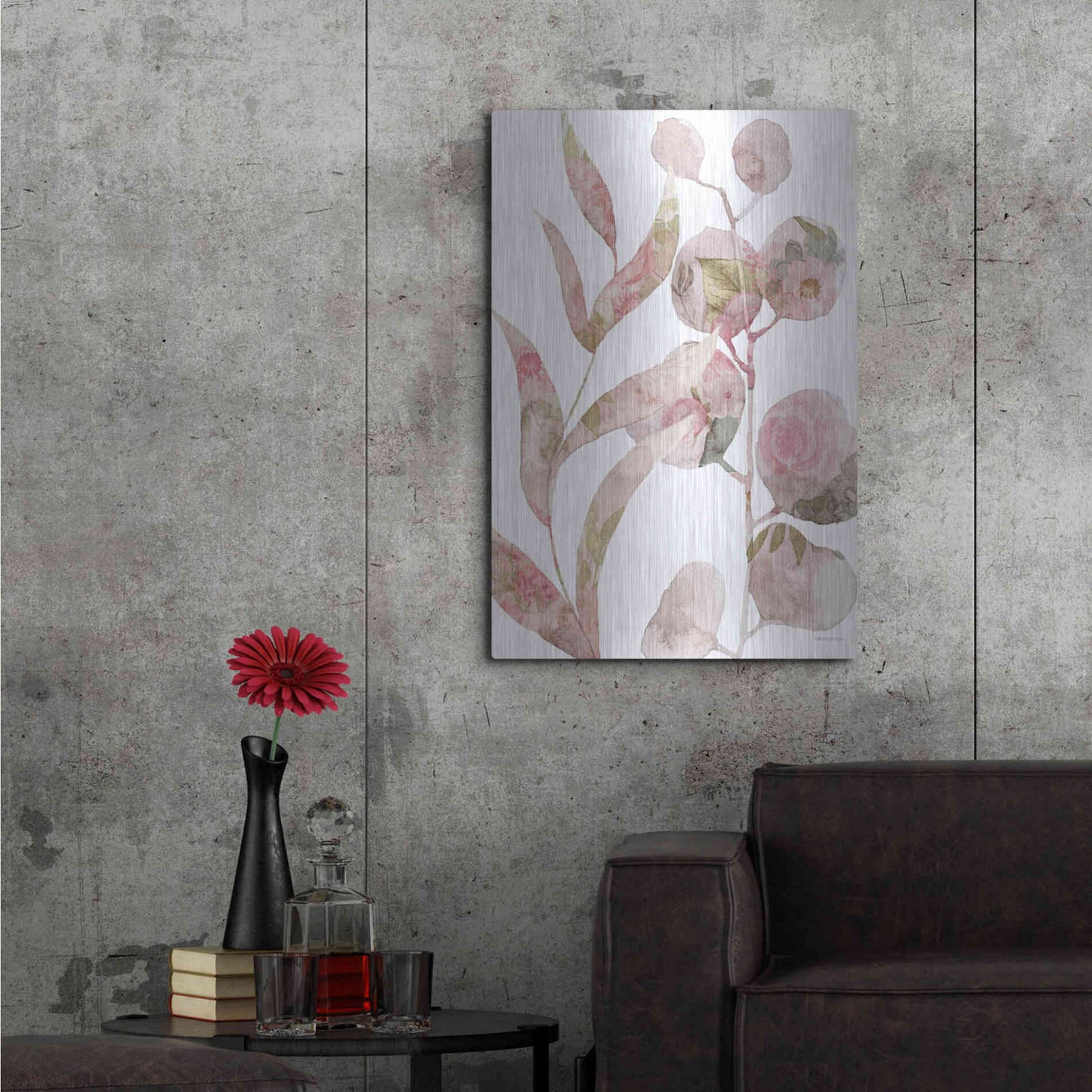 Luxe Metal Art 'Meadow Flora Botanical II' by Bluebird Barn, Metal Wall Art,24x36