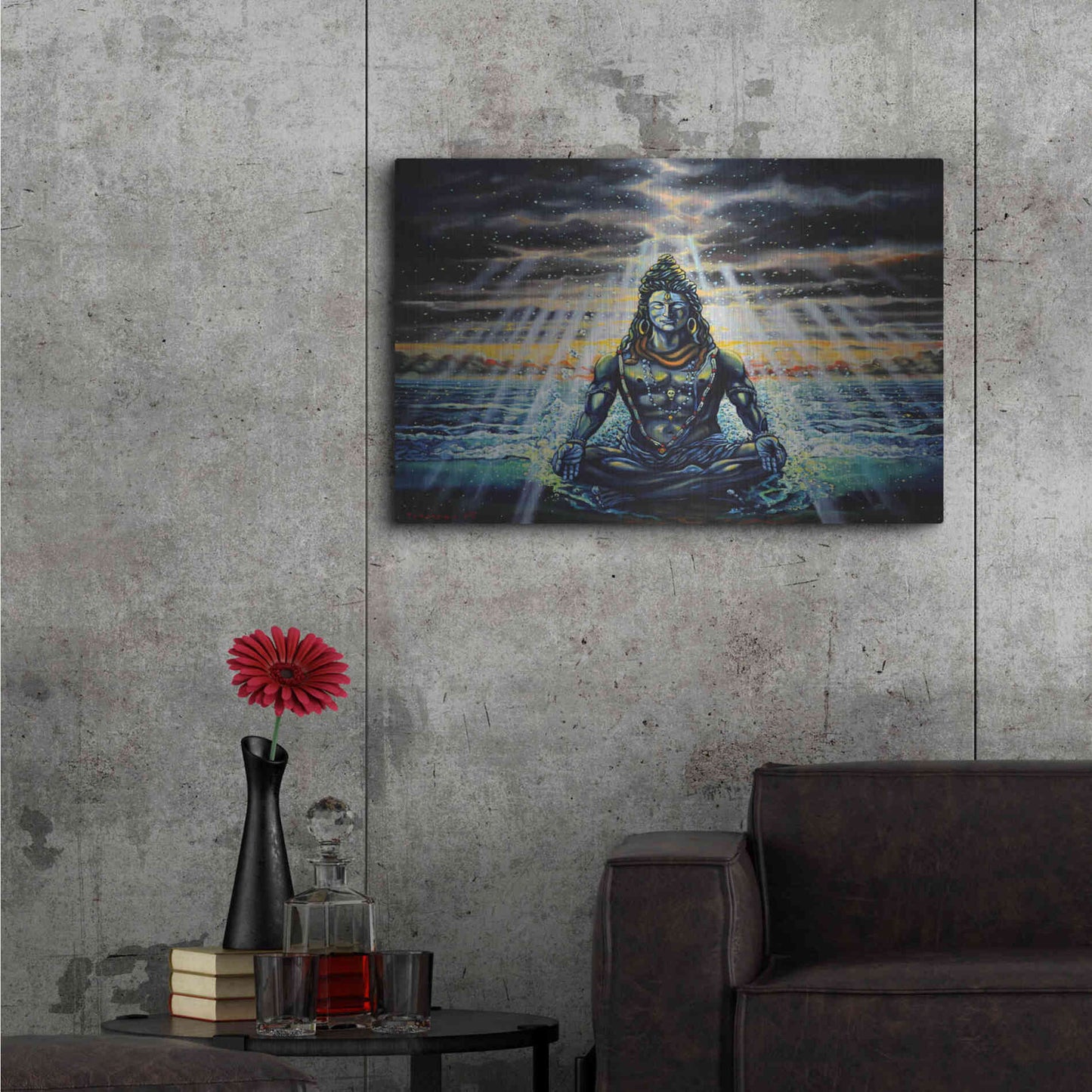 Luxe Metal Art 'Shiva' by Jan Kasparec, Metal Wall Art,36x24