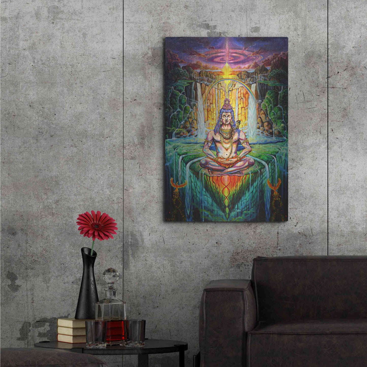 Luxe Metal Art 'Shiva Phoenix' by Jan Kasparec, Metal Wall Art,24x36