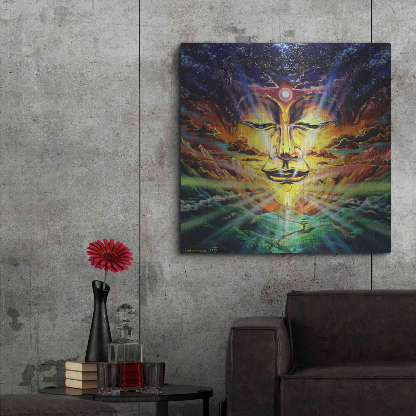 Luxe Metal Art 'Peaks And Valleys' by Jan Kasparec, Metal Wall Art,36x36