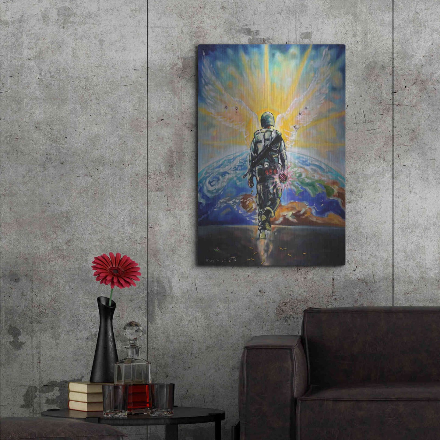 Luxe Metal Art 'Love Grenade' by Jan Kasparec, Metal Wall Art,24x36