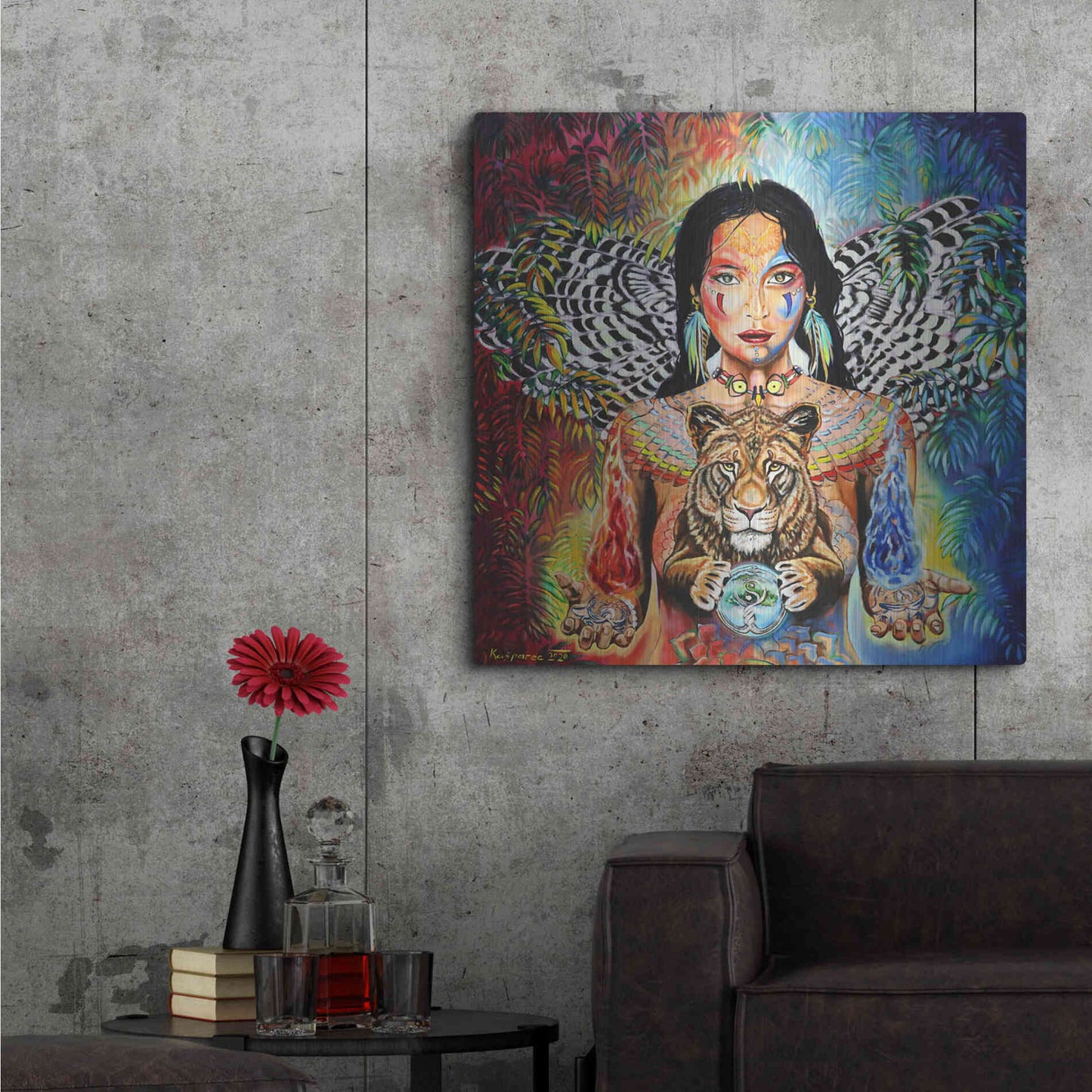 Luxe Metal Art 'Gaia II' by Jan Kasparec, Metal Wall Art,36x36