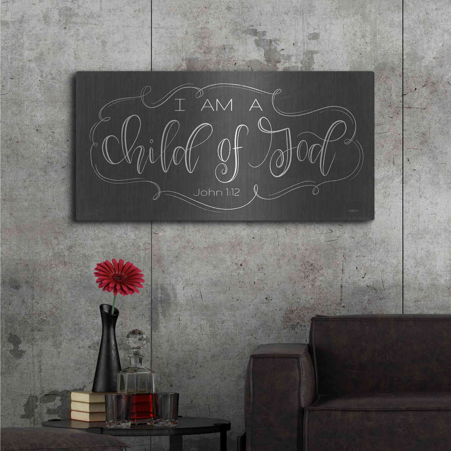 Luxe Metal Art 'Child of God' by Imperfect Dust, Metal Wall Art,48x24