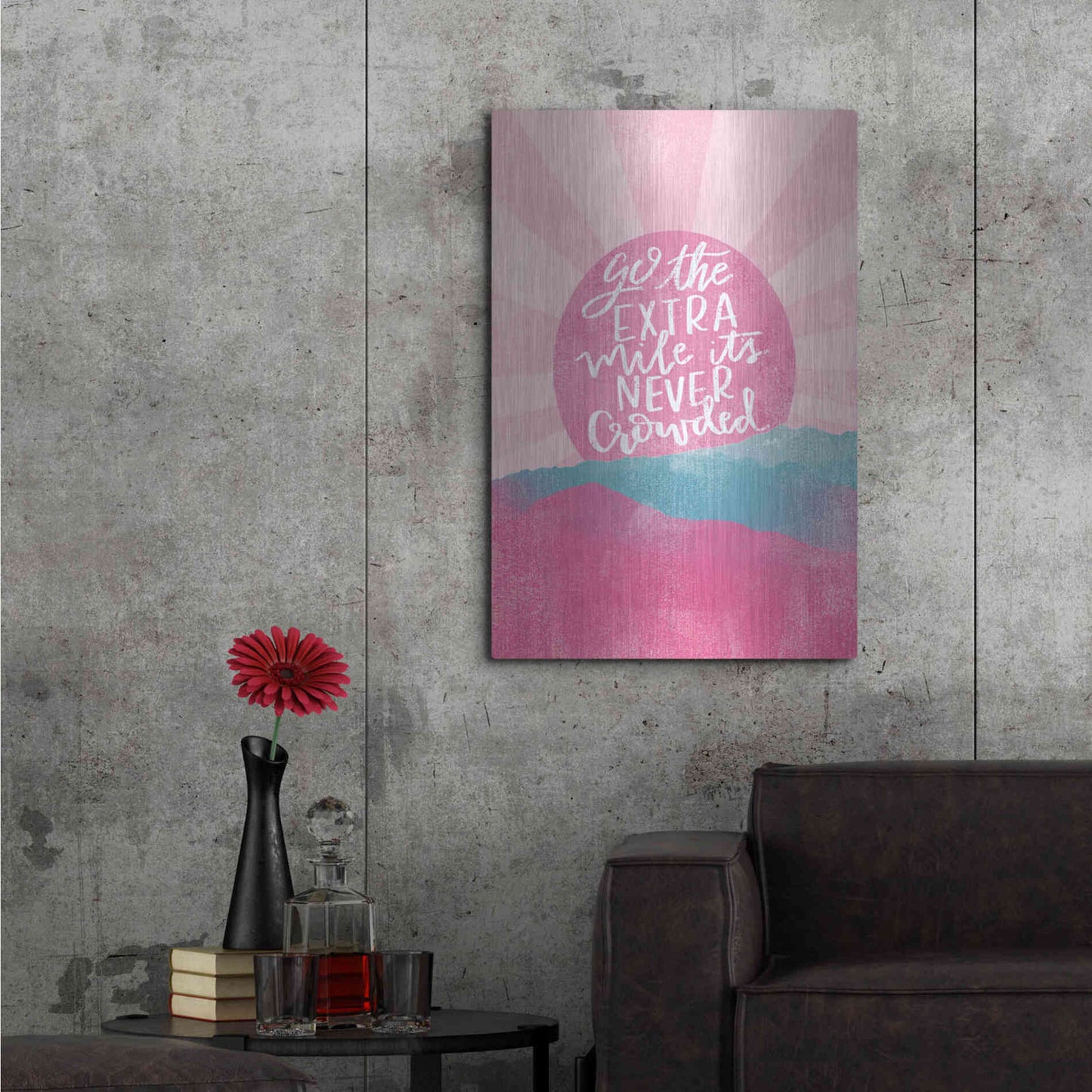 Luxe Metal Art 'Go the Extra Mile' by Misty Michelle, Metal Wall Art,24x36