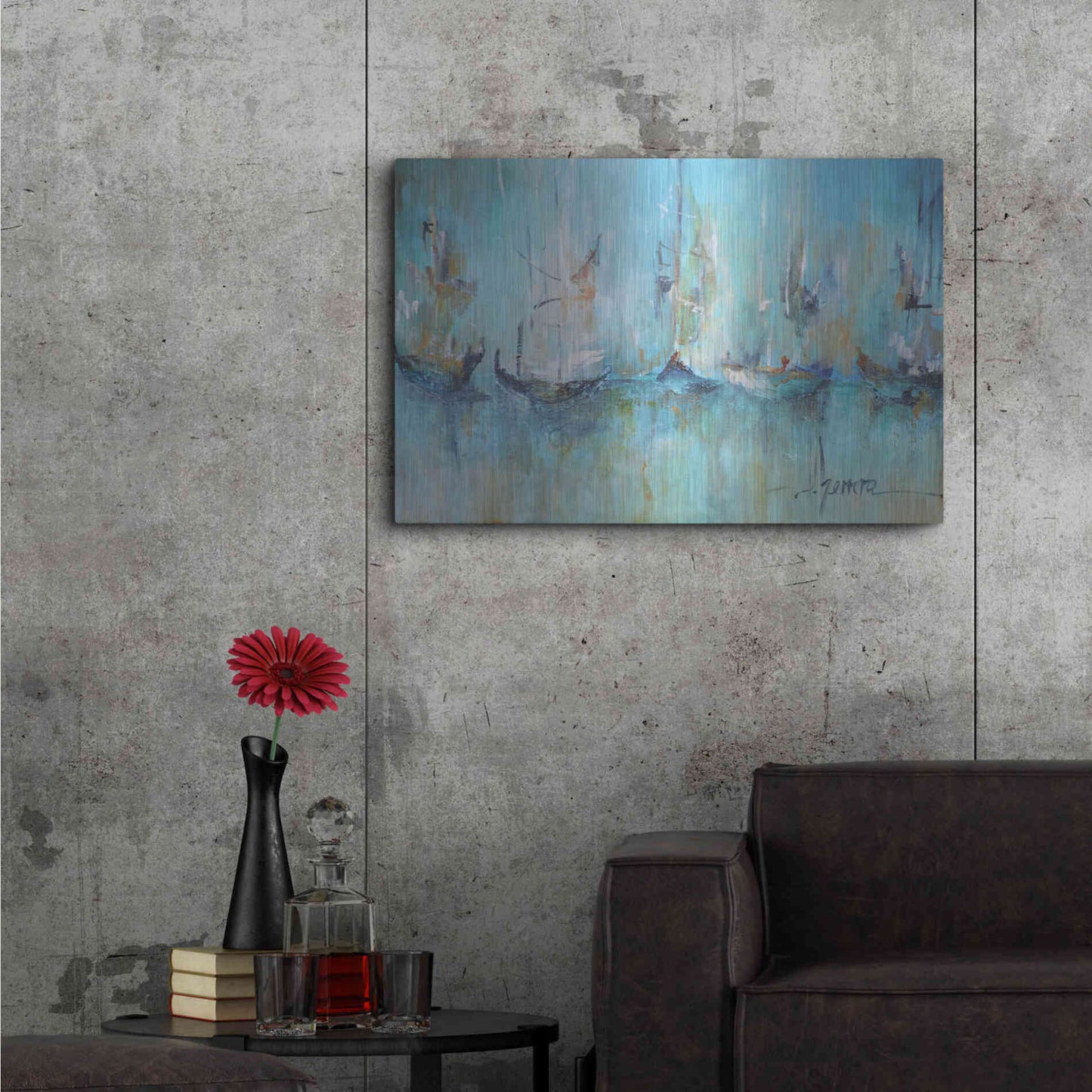 Luxe Metal Art 'Altamar' by Leticia Herrera, Metal Wall Art,36x24