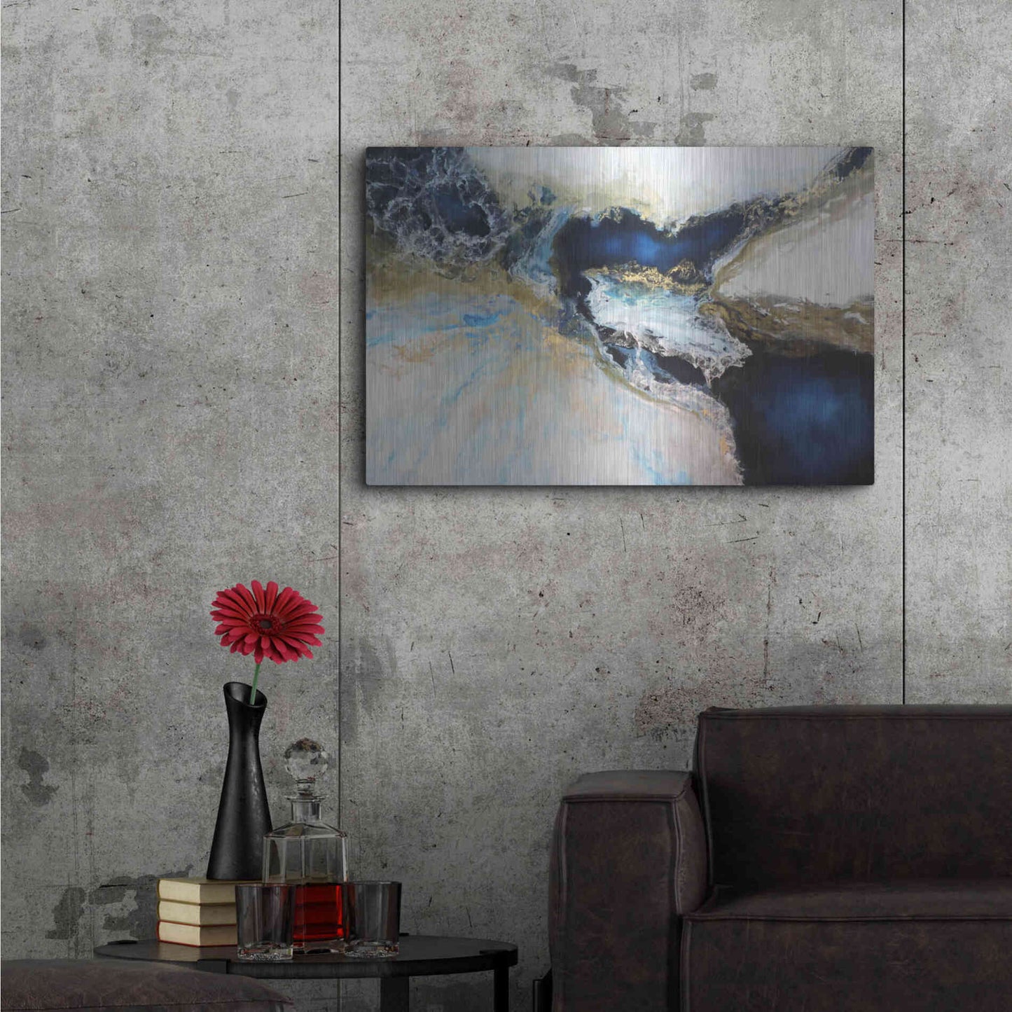 Luxe Metal Art 'Los Mares' by Leticia Herrera, Metal Wall Art,36x24