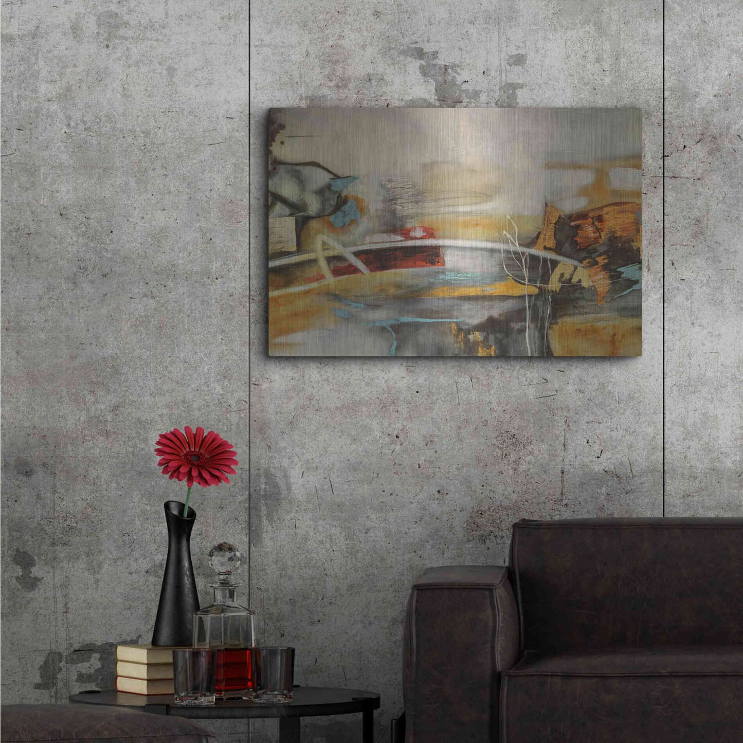 Luxe Metal Art 'Composicion I' by Gabriela Villarreal, Metal Wall Art,36x24