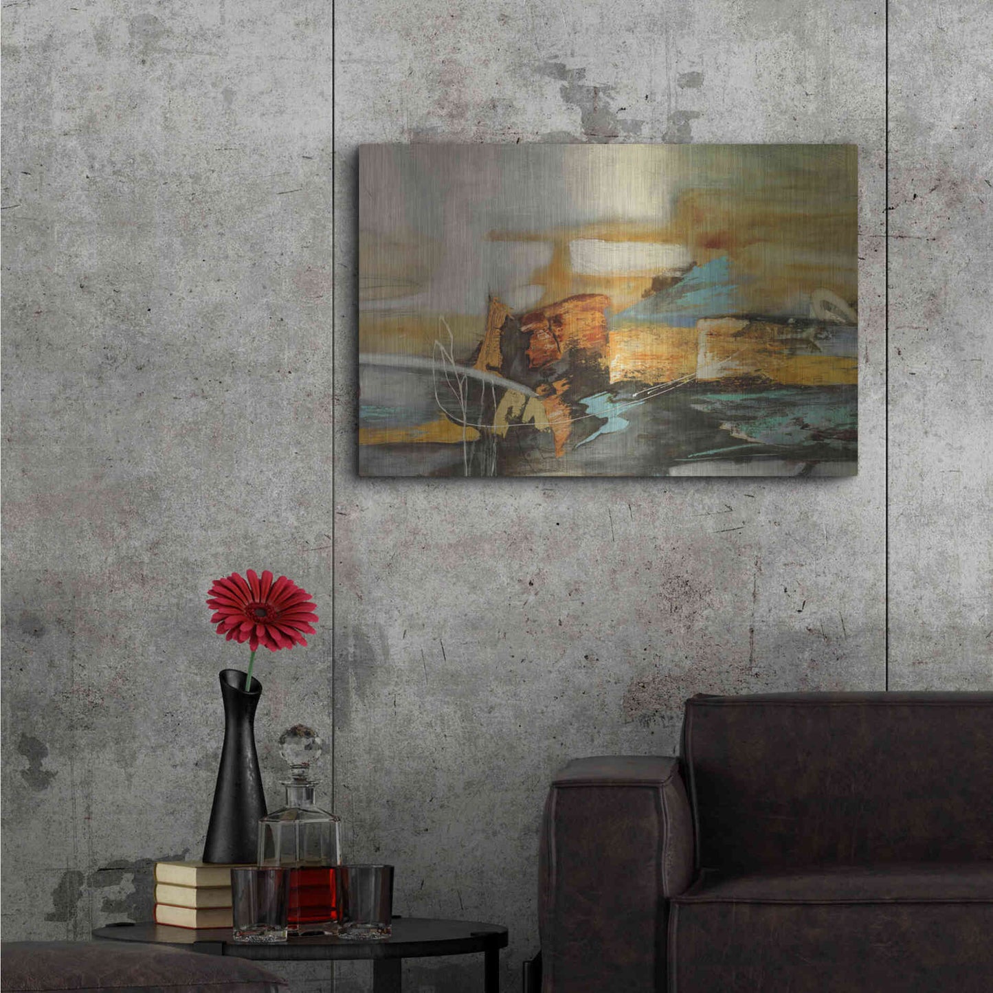 Luxe Metal Art 'Composicion II' by Gabriela Villarreal, Metal Wall Art,36x24
