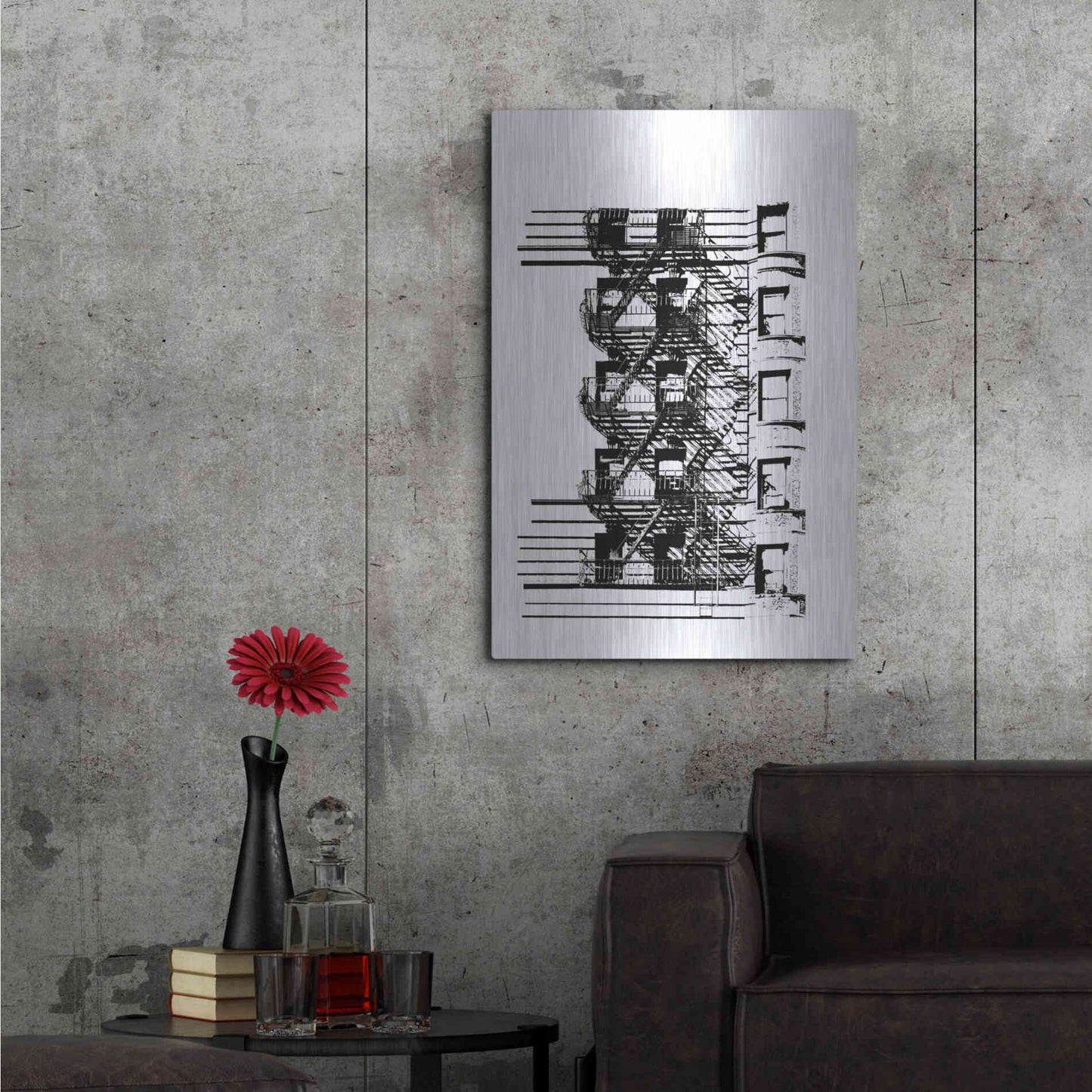 Luxe Metal Art 'NYC in Pure BandW XV' by Jeff Pica, Metal Wall Art,24x36