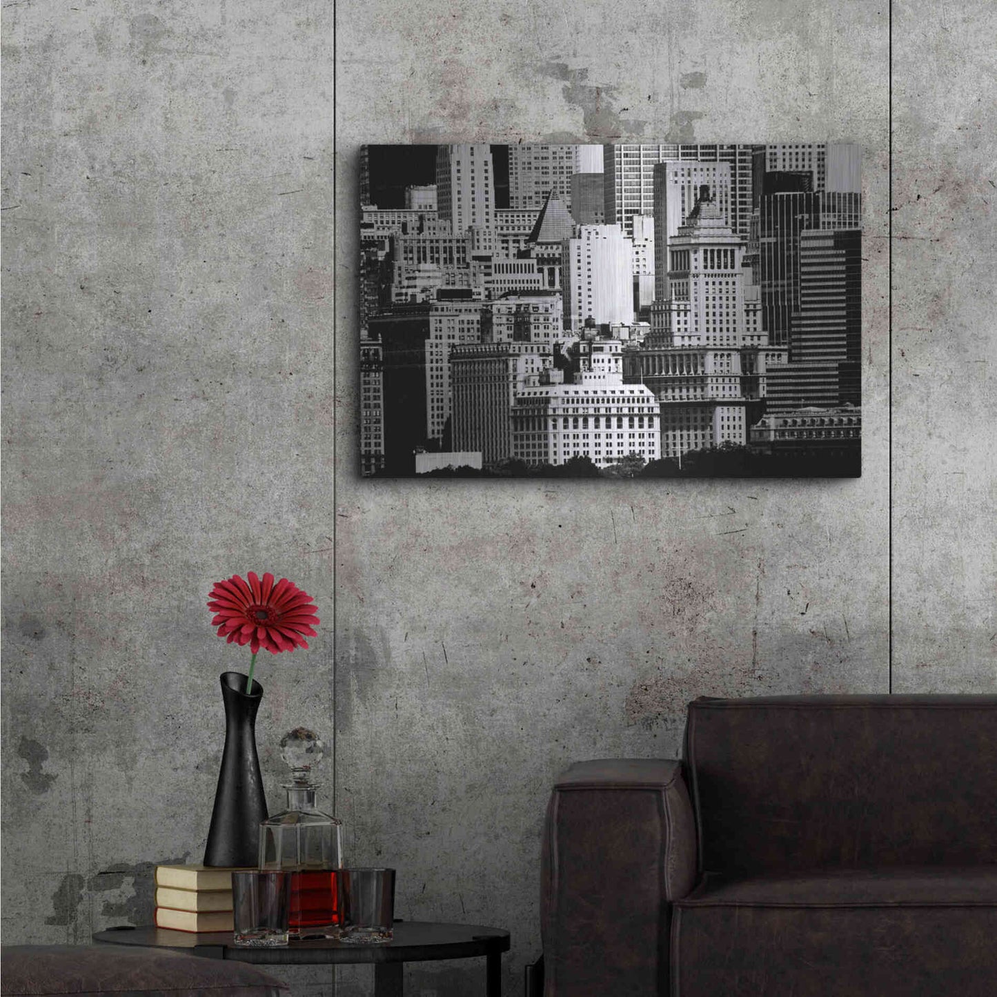 Luxe Metal Art 'NYC Skyline IX' by Jeff Pica, Metal Wall Art,36x24
