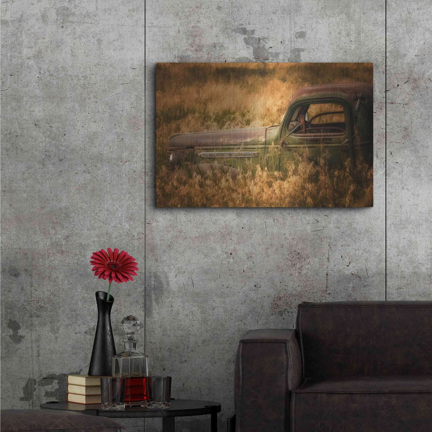 Luxe Metal Art 'Farm and Field V' by PH Burchett, Metal Wall Art,36x24