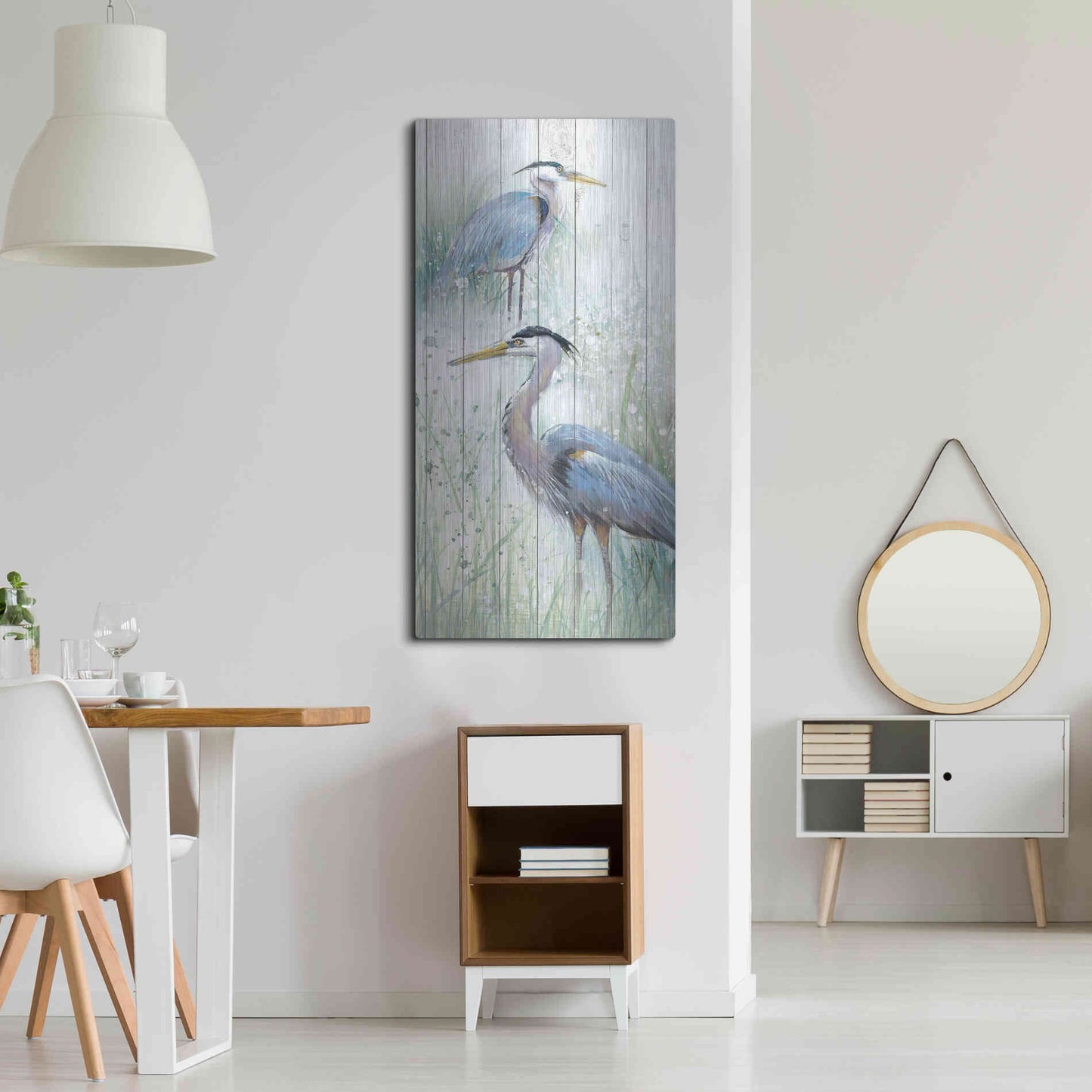 Luxe Metal Art 'Seaside Heron Pair II' by Studio W, Metal Wall Art,24x48