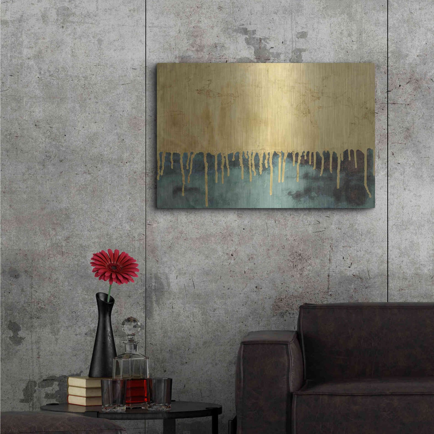 Luxe Metal Art 'Aquafer II' by Renee W Stramel, Metal Wall Art,36x24