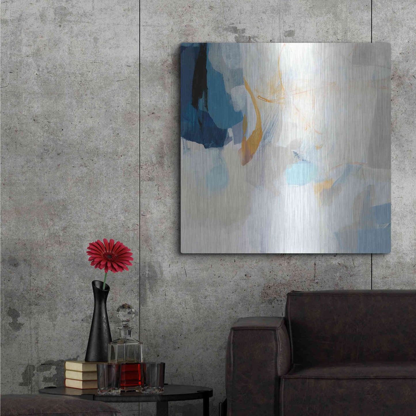 Luxe Metal Art 'Lost at Sea' by Christina Long, Metal Wall Art,36x36