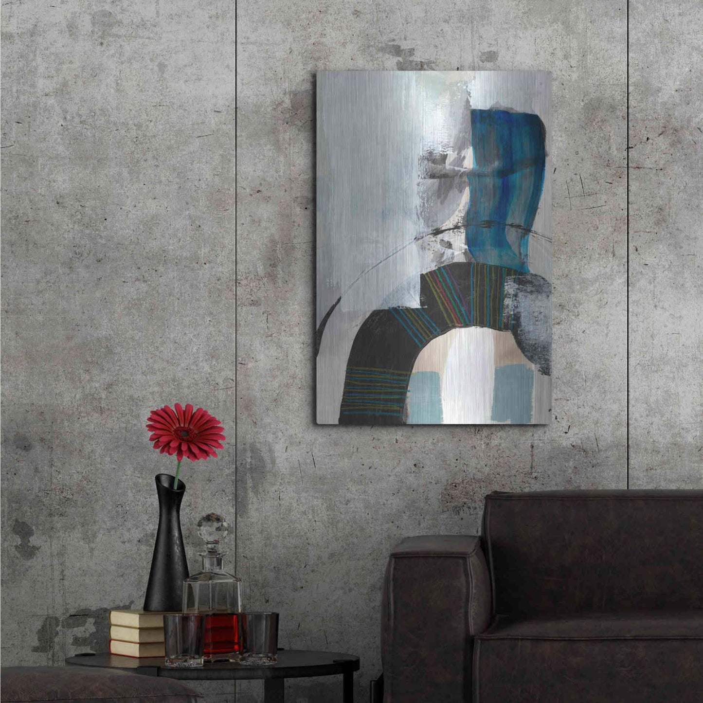 Luxe Metal Art 'Kabuki I' by Jodi Fuchs, Metal Wall Art,24x36