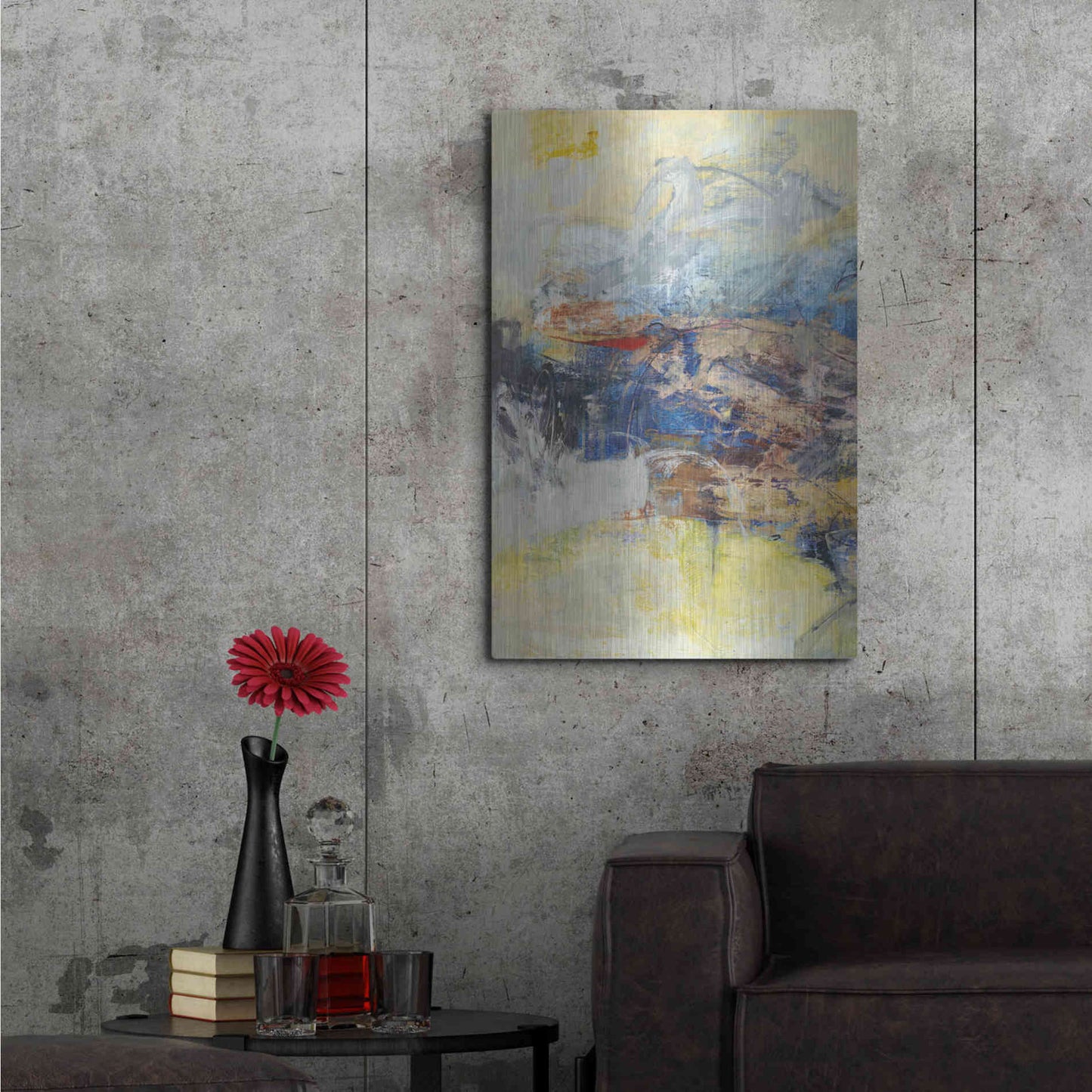 Luxe Metal Art 'Textured Triptych I' by Jodi Fuchs, Metal Wall Art,24x36