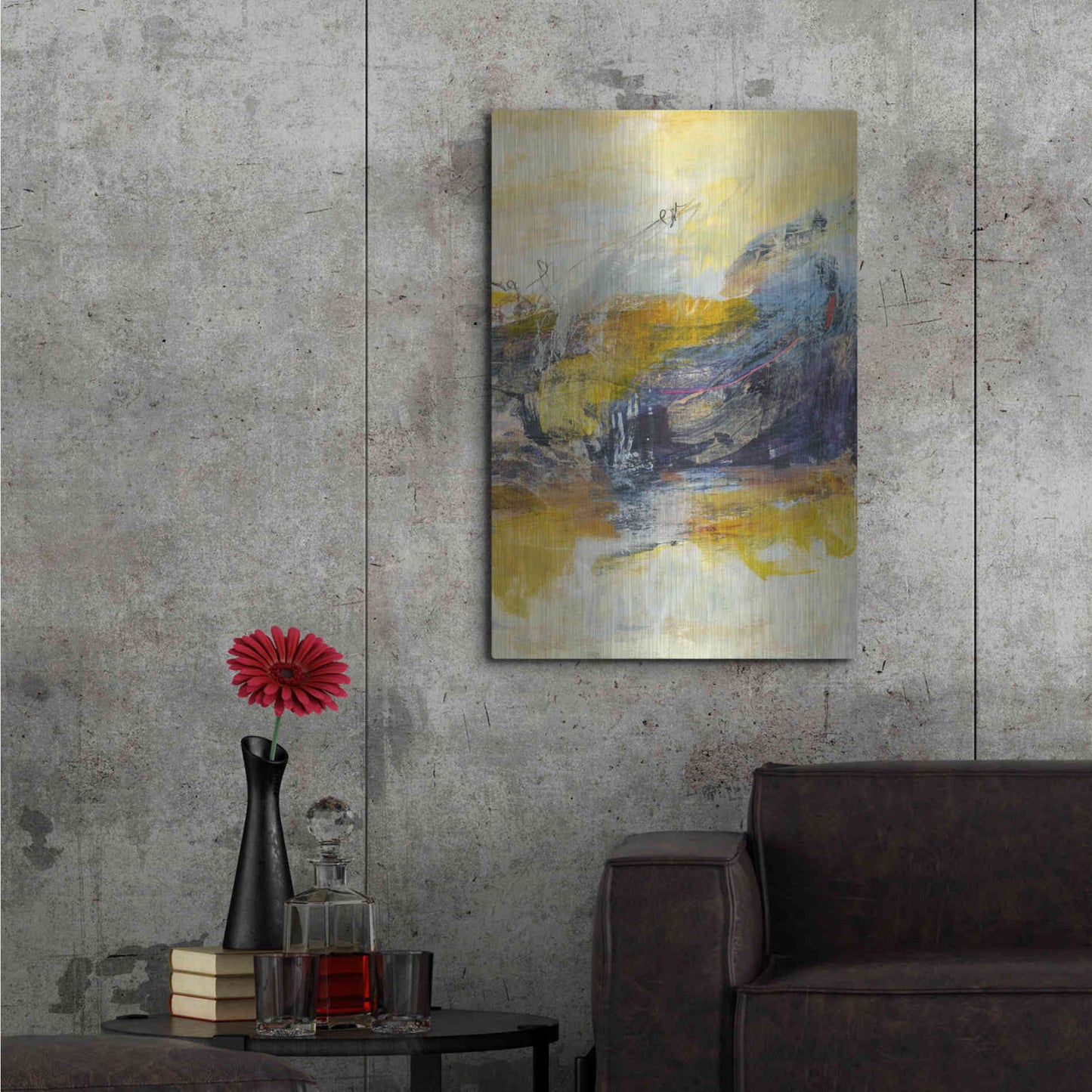 Luxe Metal Art 'Textured Triptych III' by Jodi Fuchs, Metal Wall Art,24x36